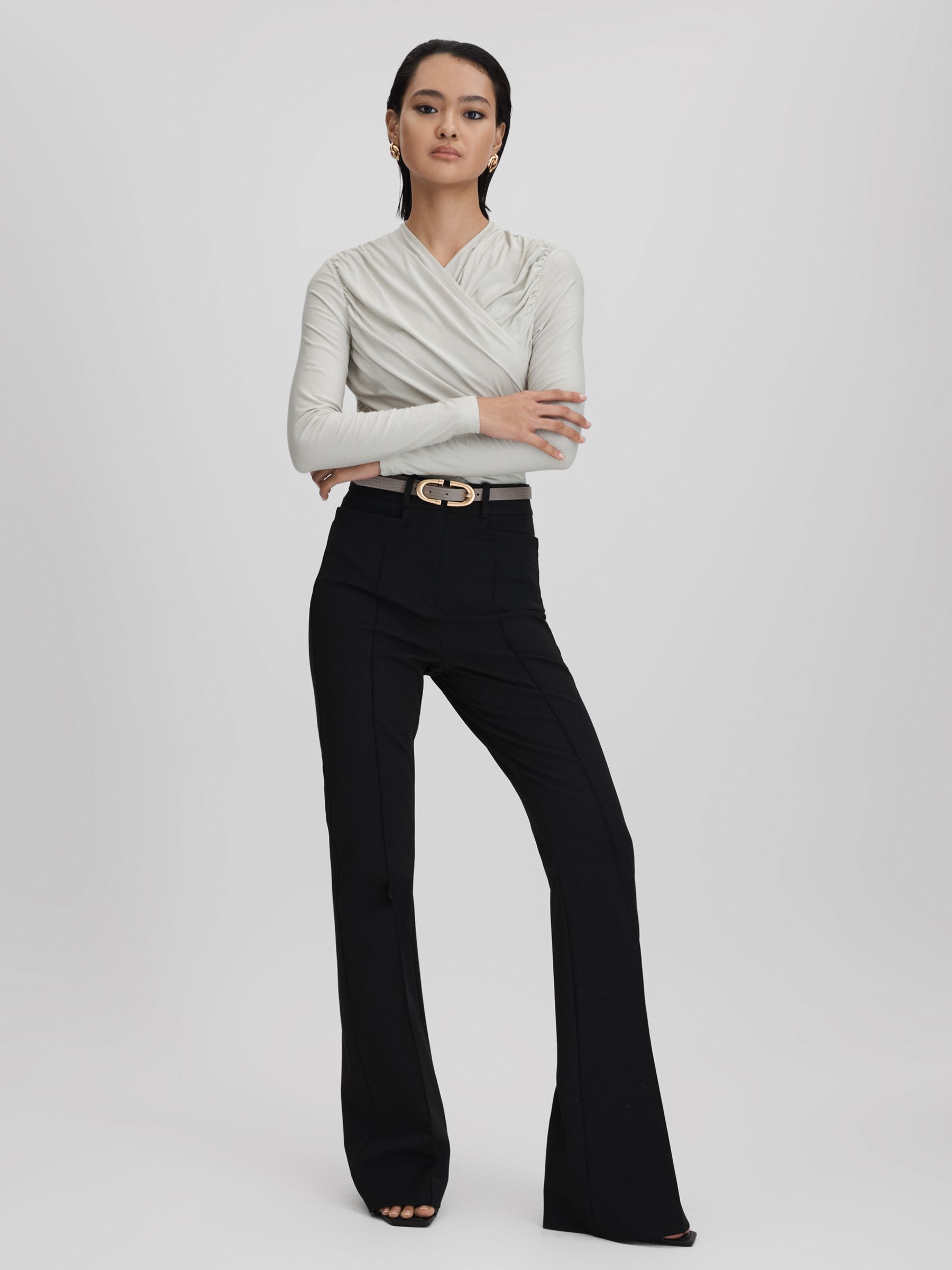 Wrap Front Top in Mint - Image 3 of 7