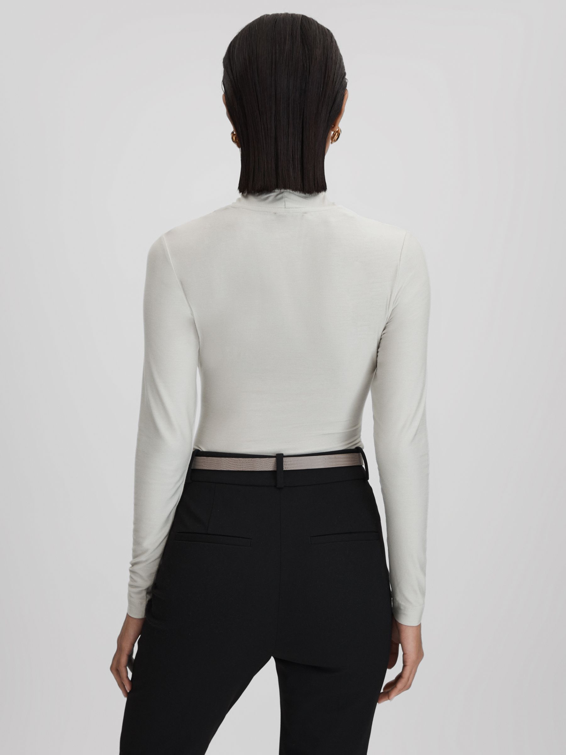 Wrap Front Top in Mint - Image 5 of 7