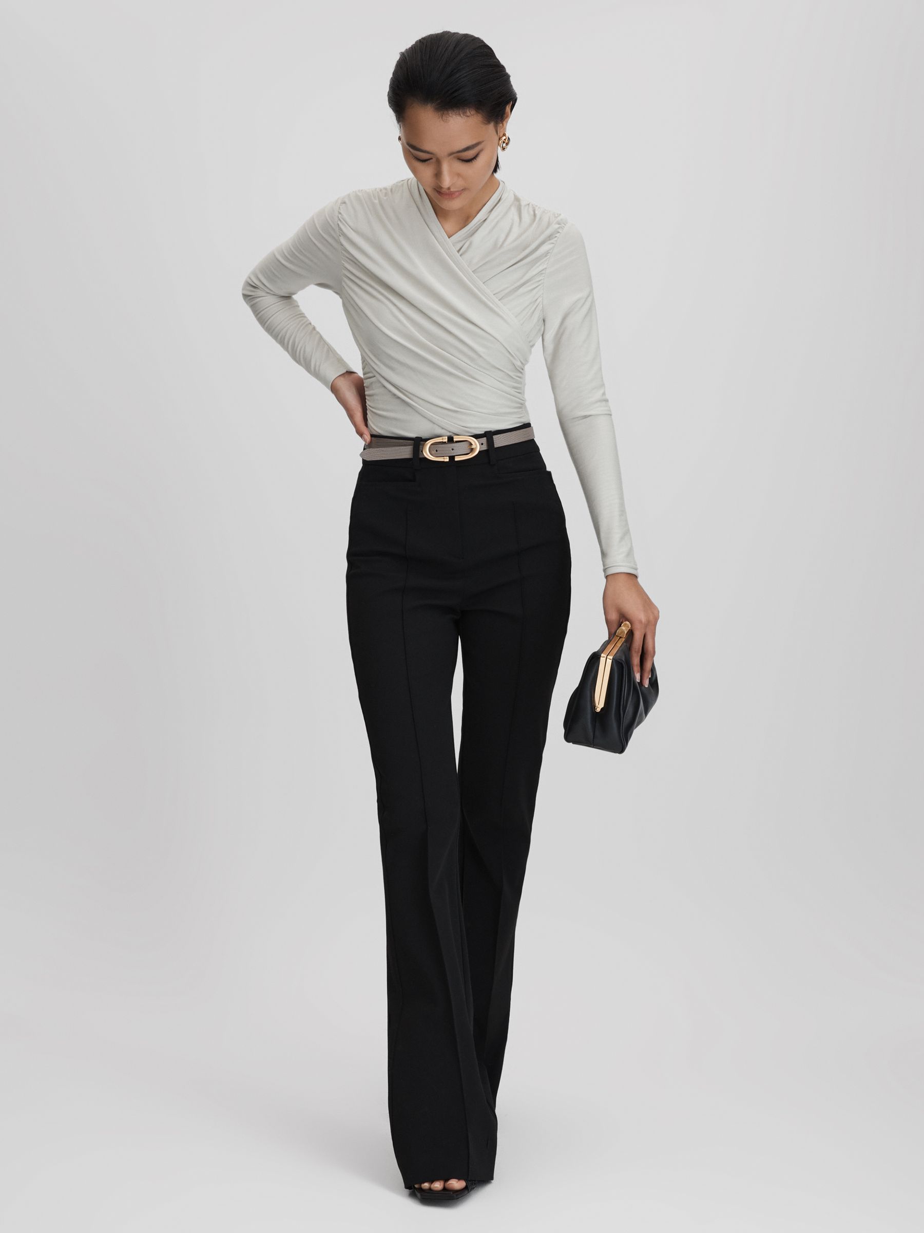 Wrap Front Top in Mint - Image 6 of 7