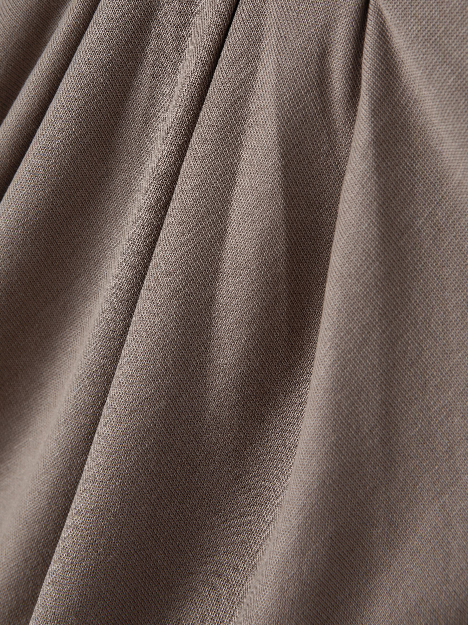 Bodycon Ruched Midi Dress in Mocha - Image 5 of 6
