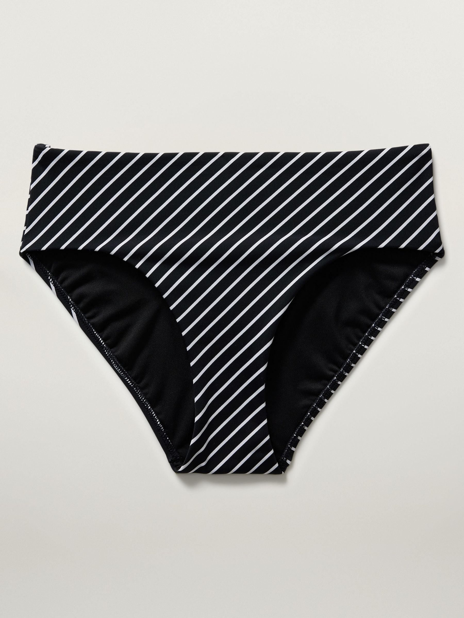 Athleta Black/White Stripe Clean Full Swim Bottom Bikini - Image 3 of 4