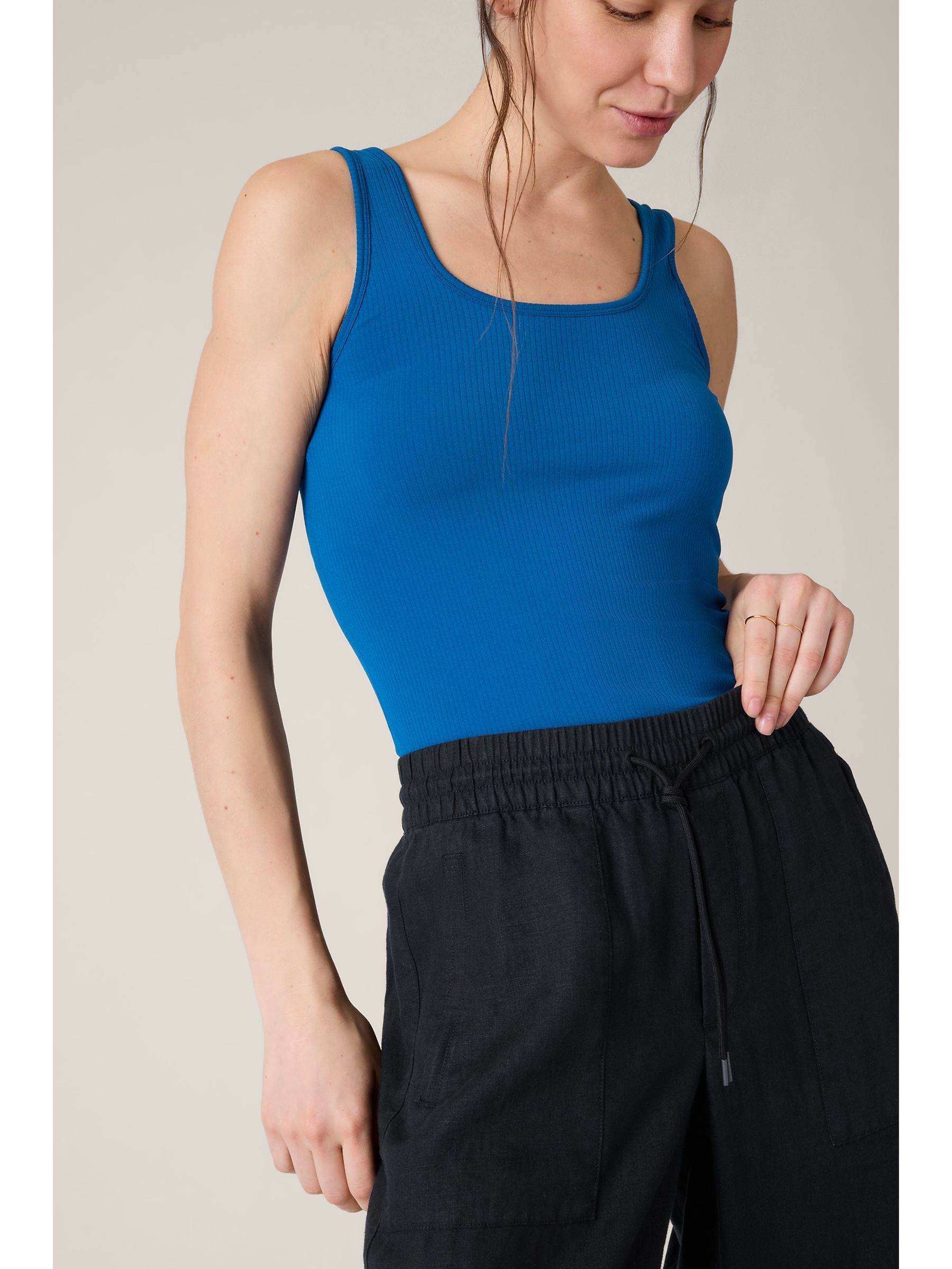 Athleta Black 100% Linen Retreat Wide Leg Trousers - Image 8 of 8