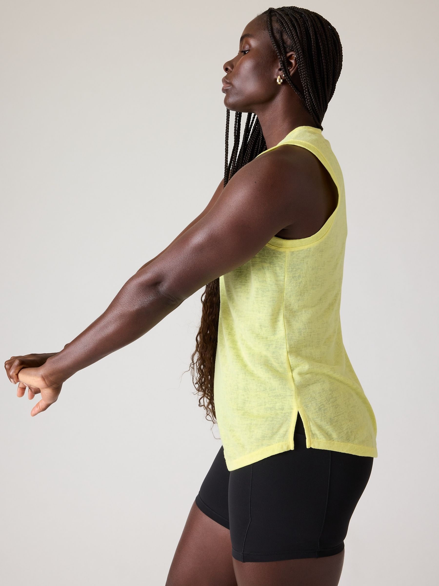 Athleta Yellow Breezy Tank Top - Image 4 of 5