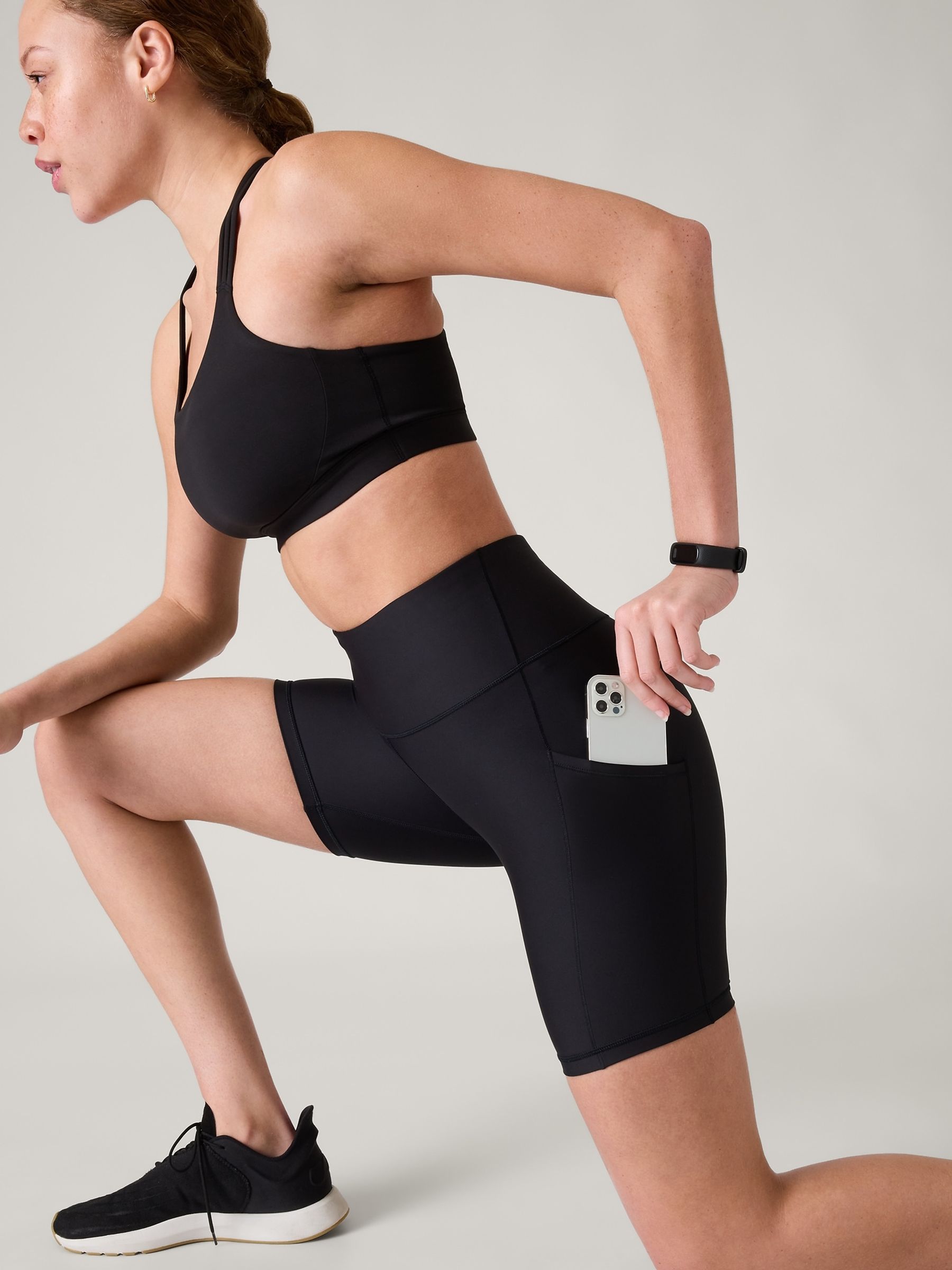 Athleta Black Interval High Waisted 7" Pocket Short - Image 2 of 4