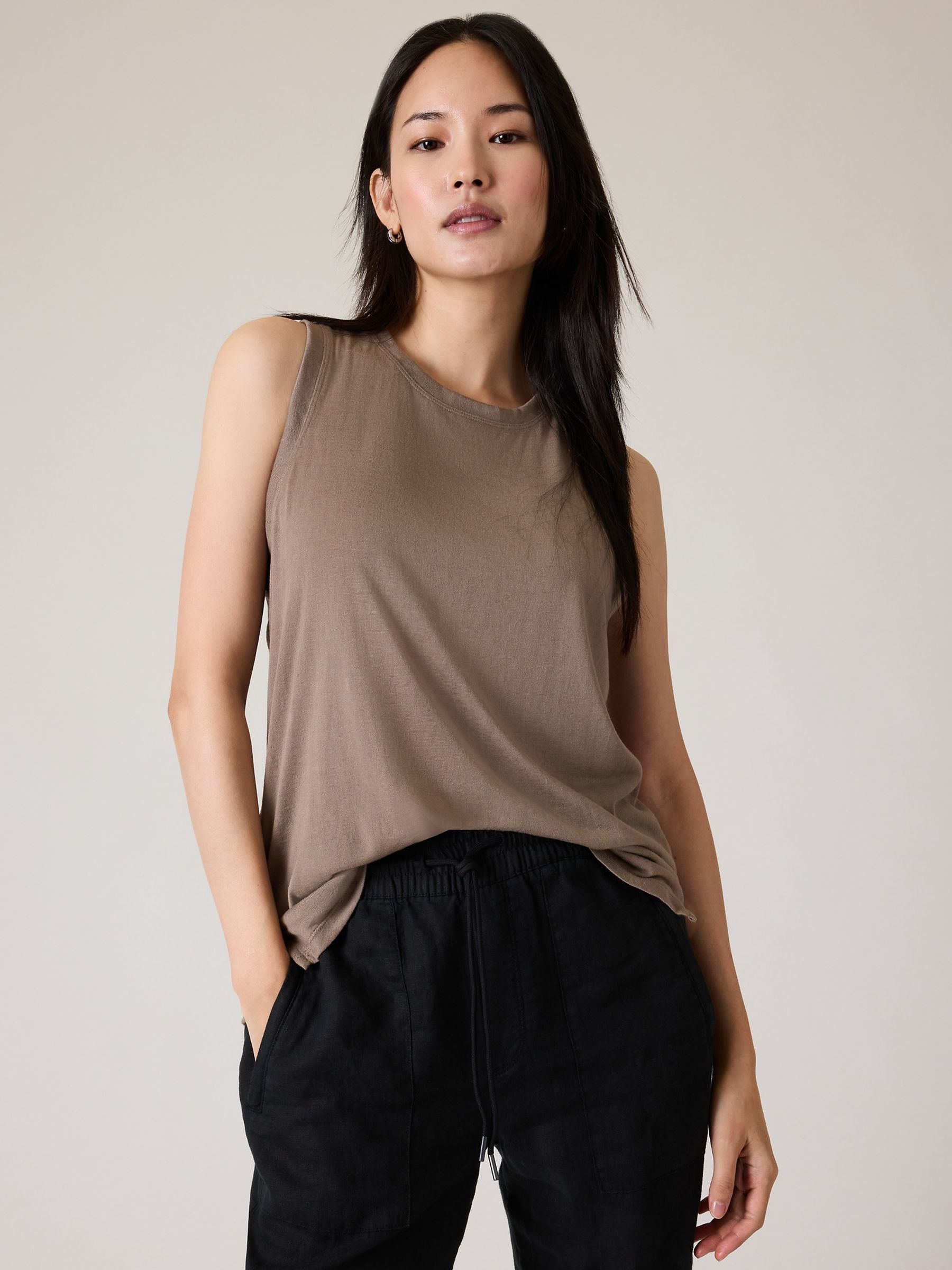 Athleta Brown Breezy Tank Top - Image 1 of 5