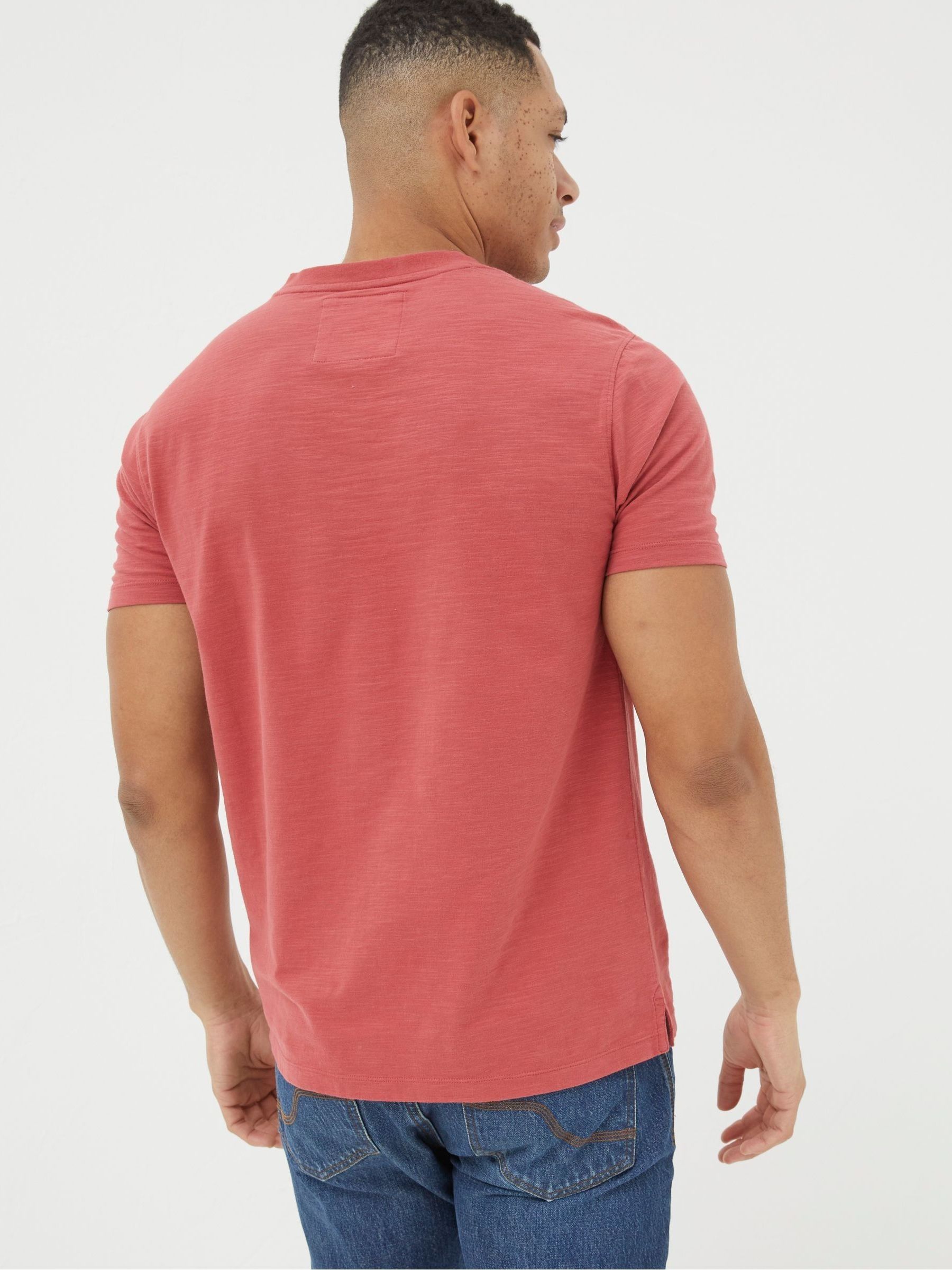 Red Woodside Slub Henley - Image 2 of 4