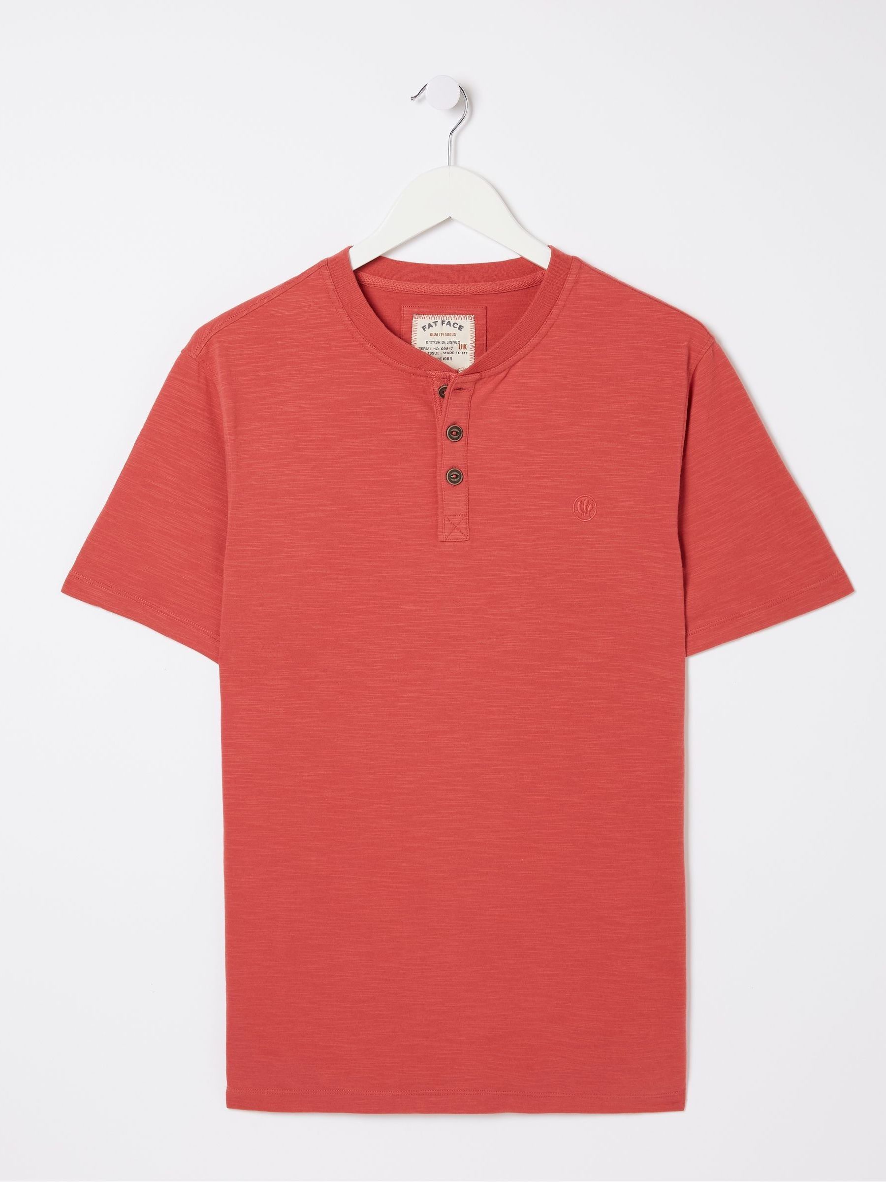 Red Woodside Slub Henley - Image 4 of 4