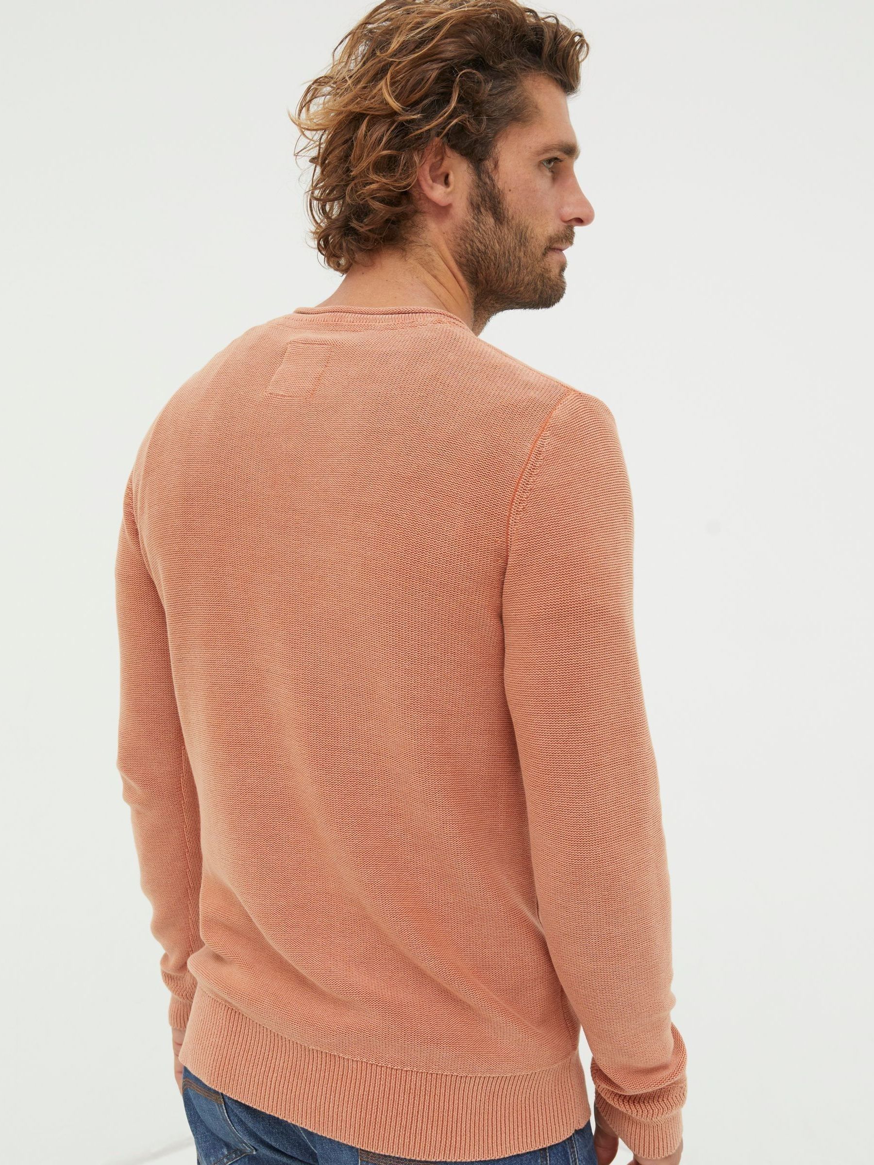 Orange Washed Crew Jumper - Image 2 of 5