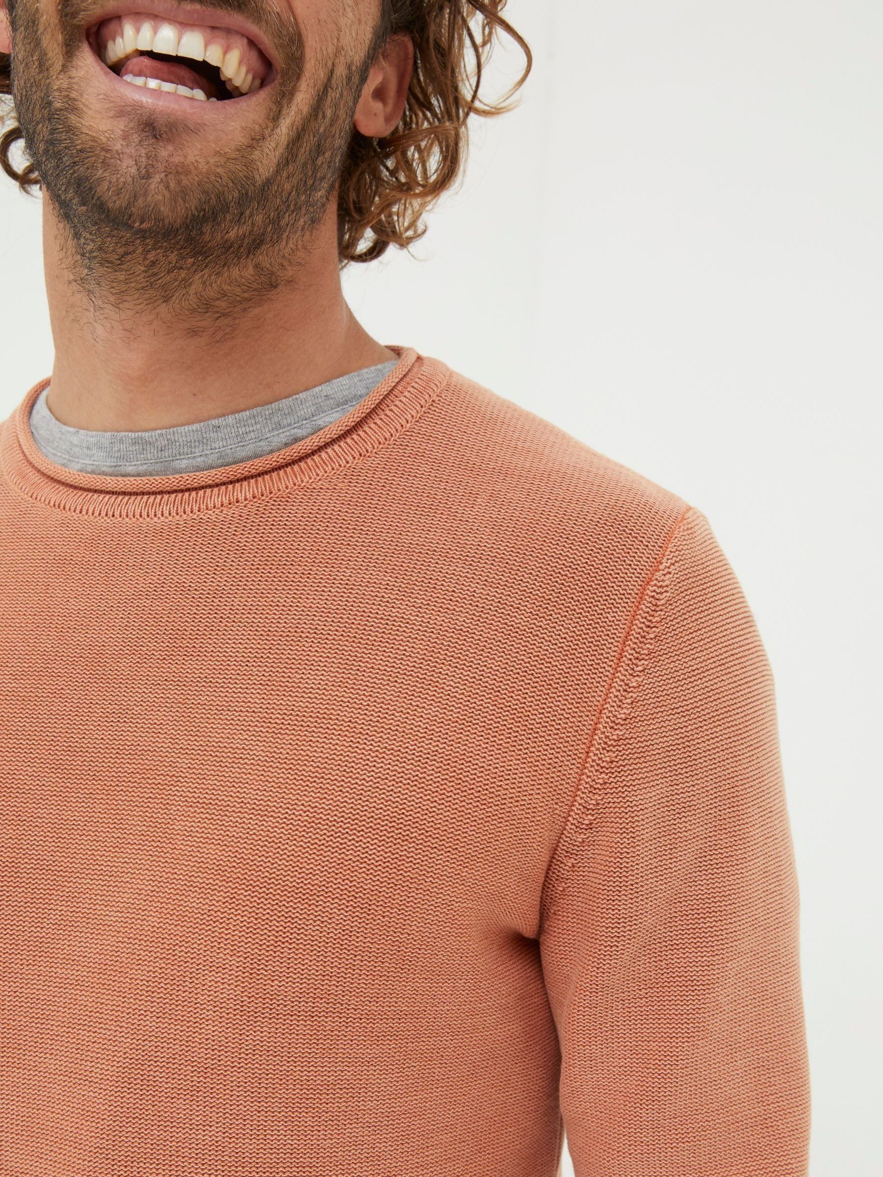 Orange Washed Crew Jumper - Image 3 of 5