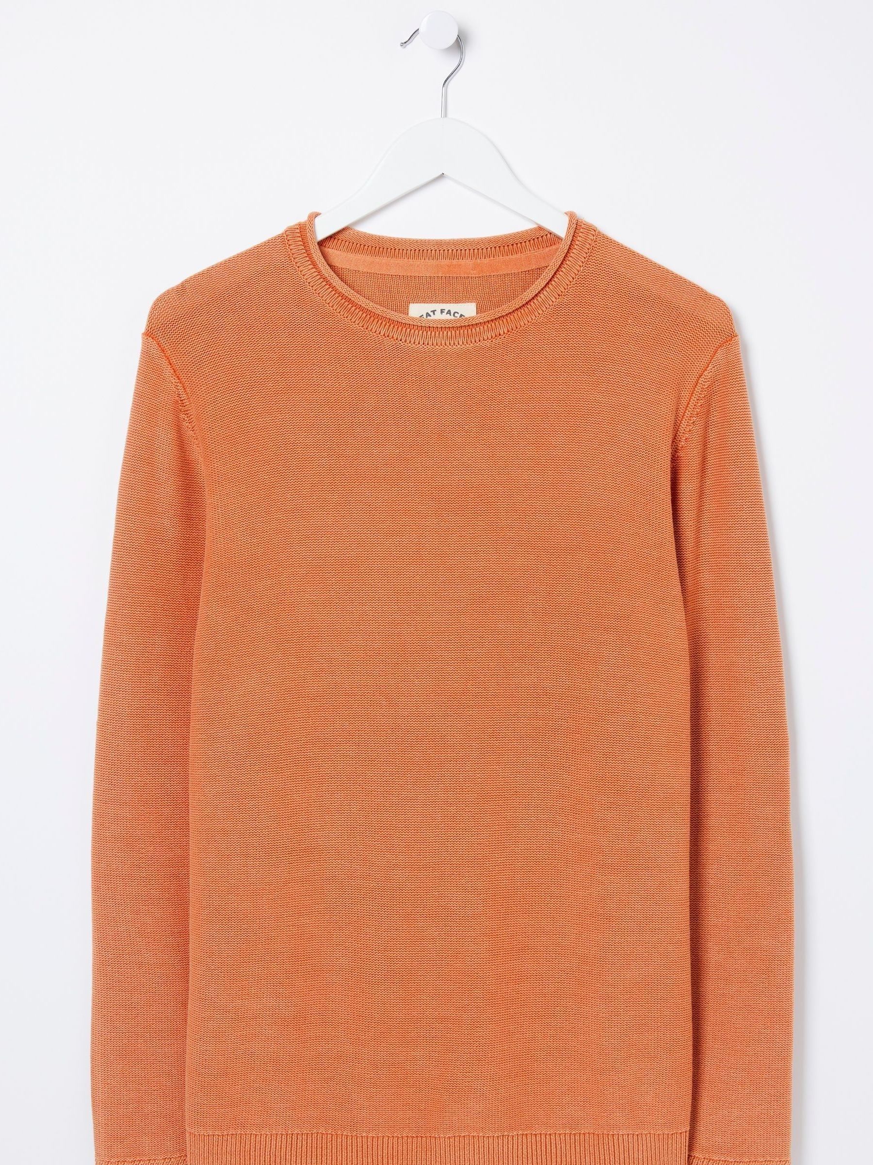 Orange Washed Crew Jumper - Image 5 of 5
