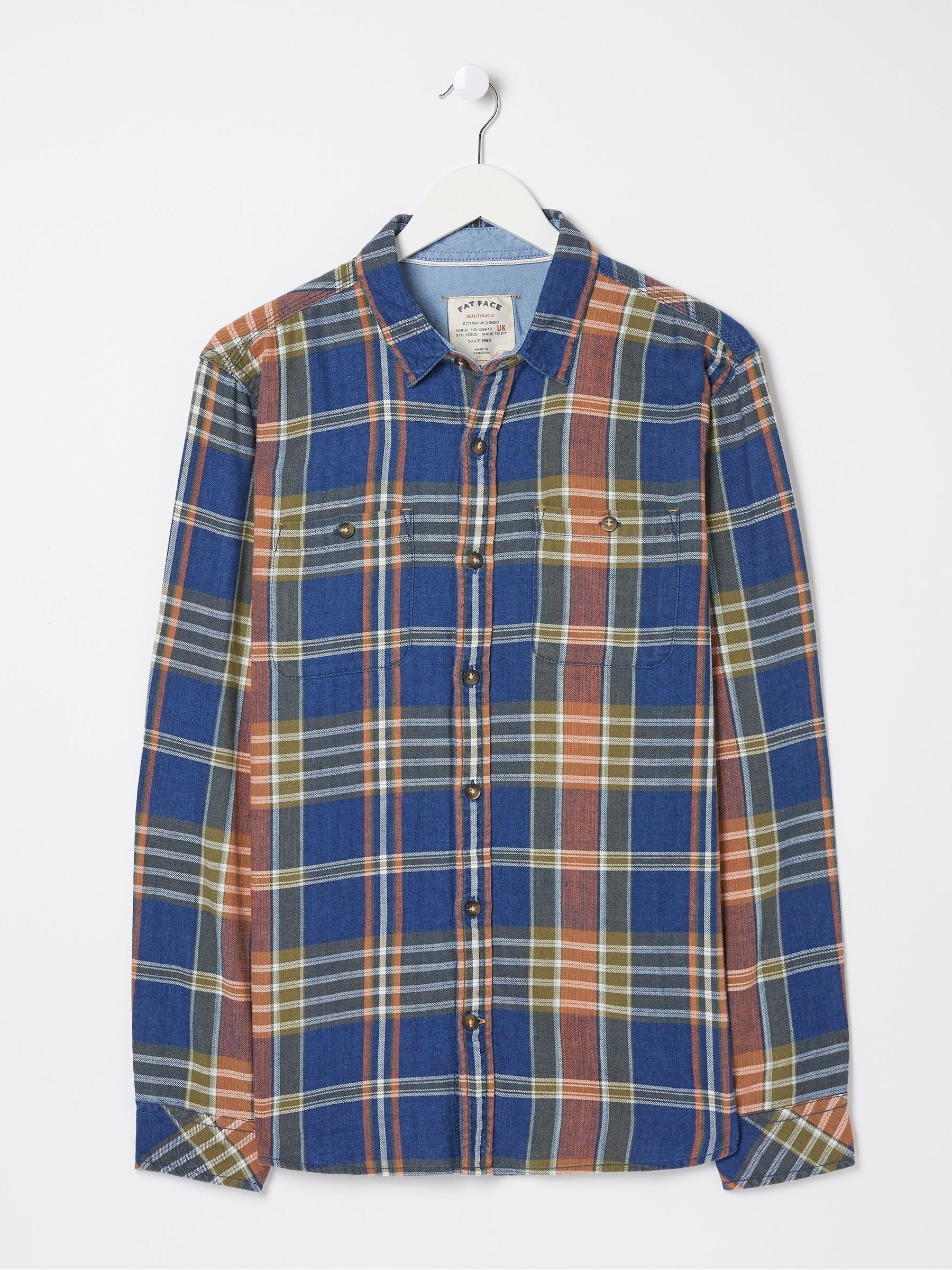 Blue Waddon Indigo Check Shirt - Image 5 of 5