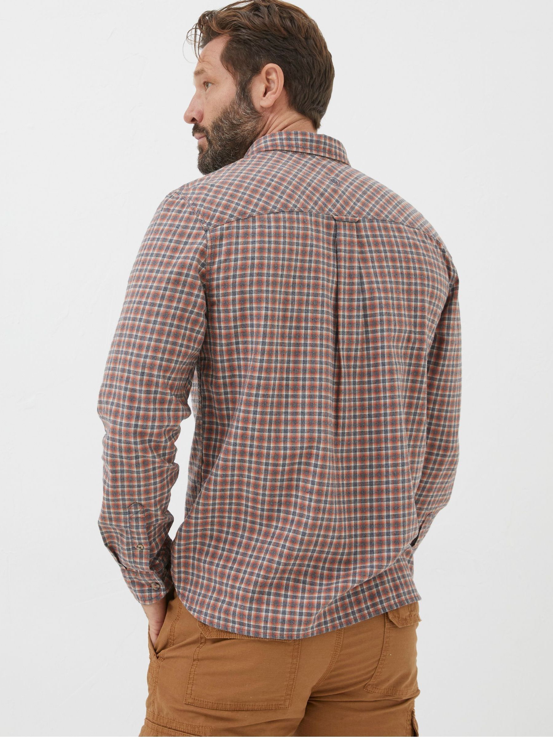 Burdon Orange Gingham Shirt - Image 2 of 5