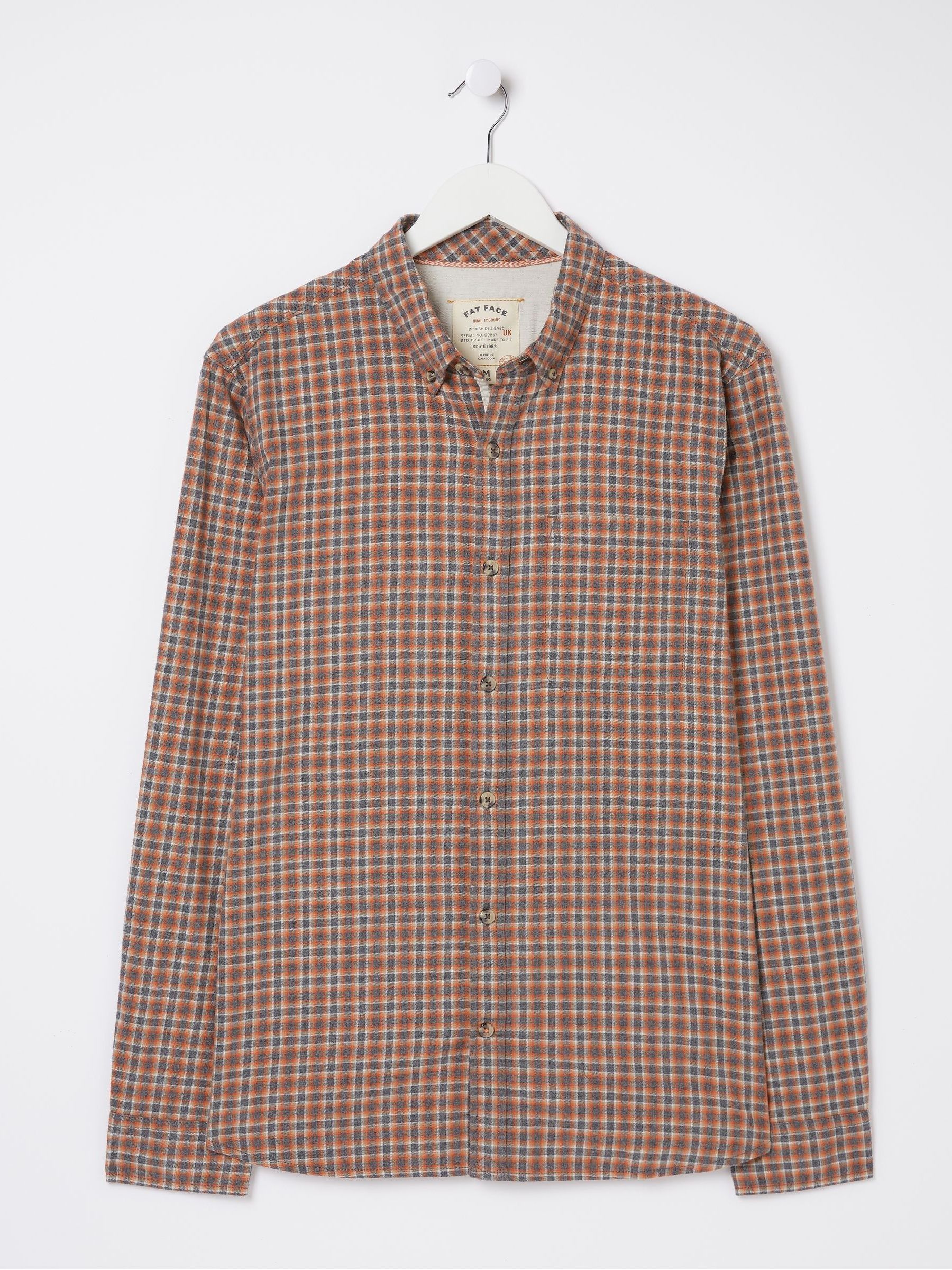 Burdon Orange Gingham Shirt - Image 5 of 5