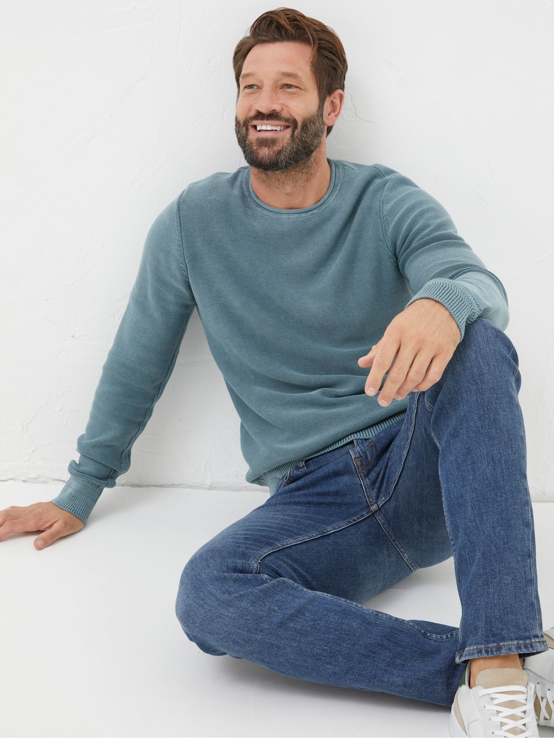 Berwick Green Washed Crew Jumper - Image 3 of 6