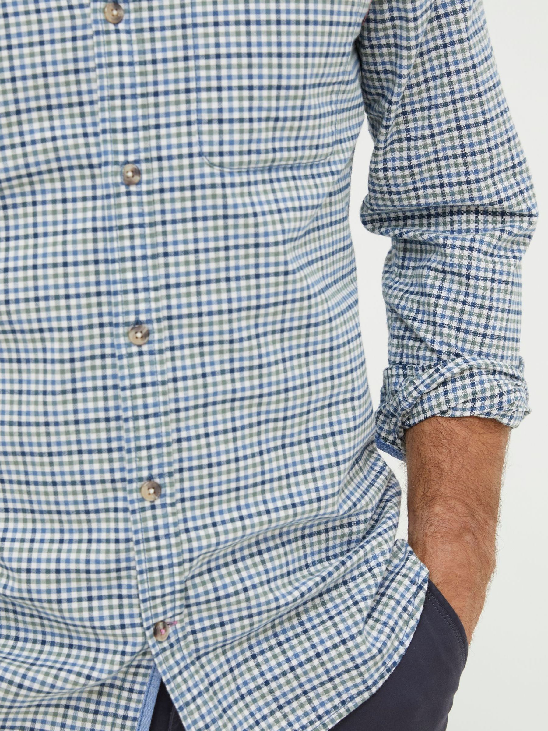 Benton Blue Gingham Shirt - Image 4 of 5