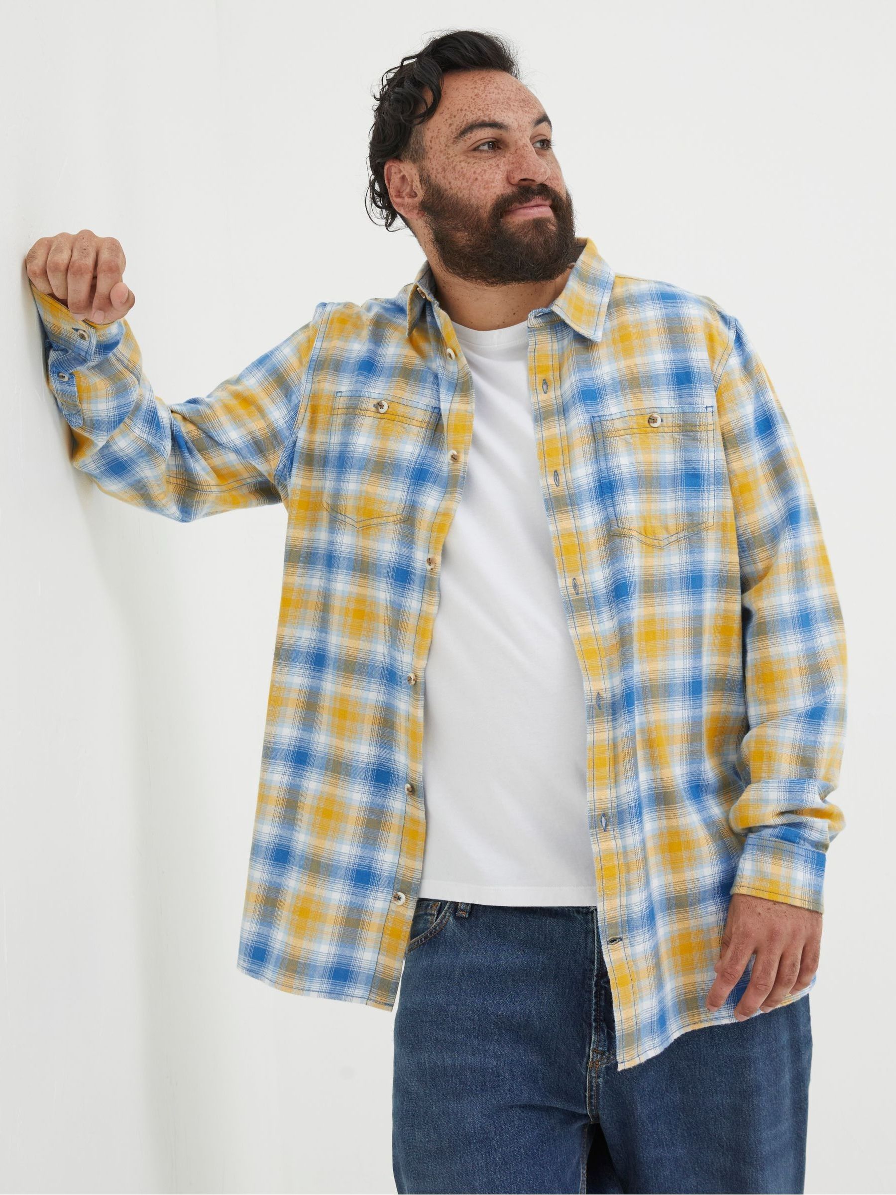 Walby Yellow Check Shirt - Image 3 of 5