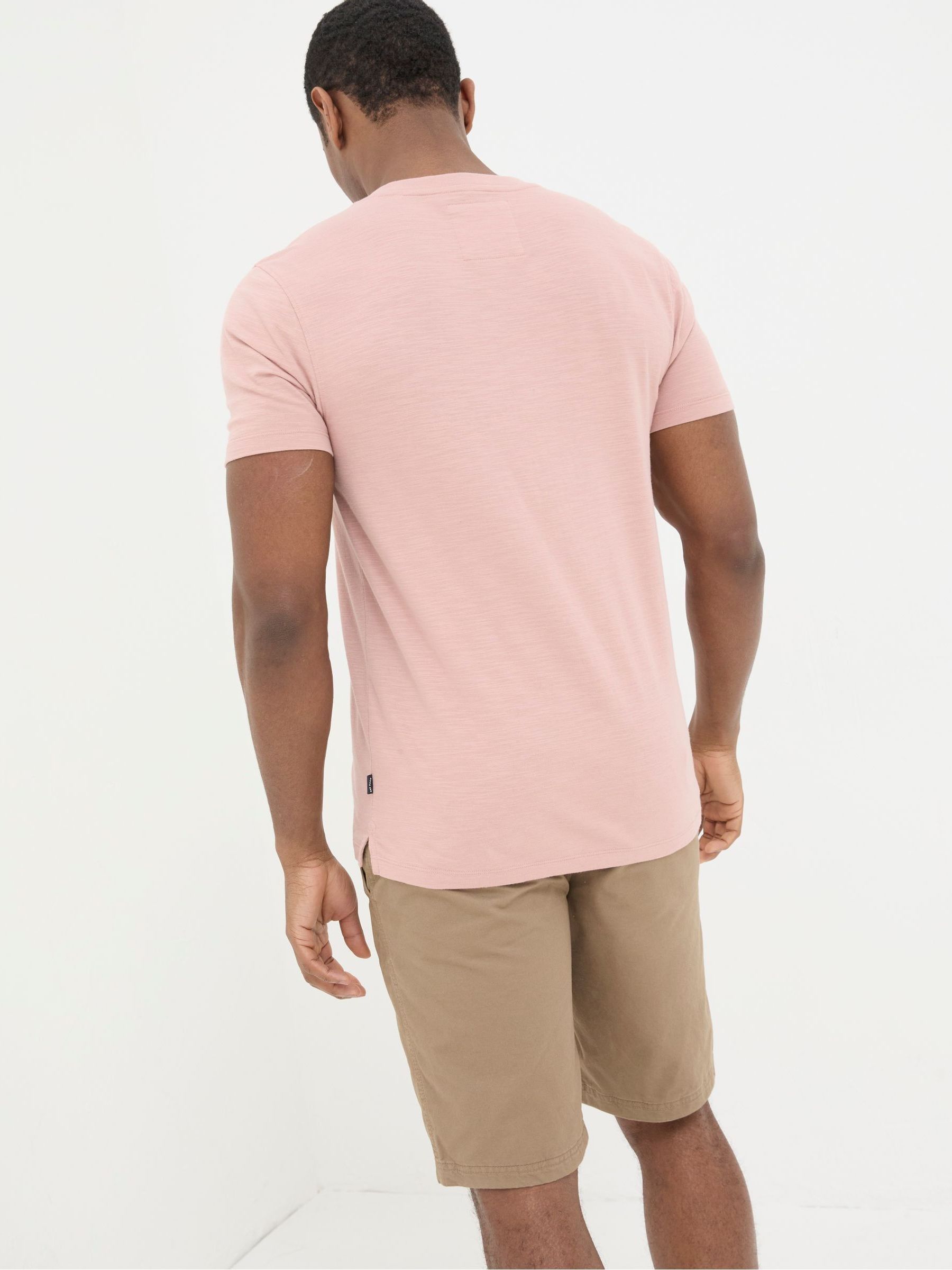 Pink Woodside Slub Henley T-Shirt - Image 2 of 4
