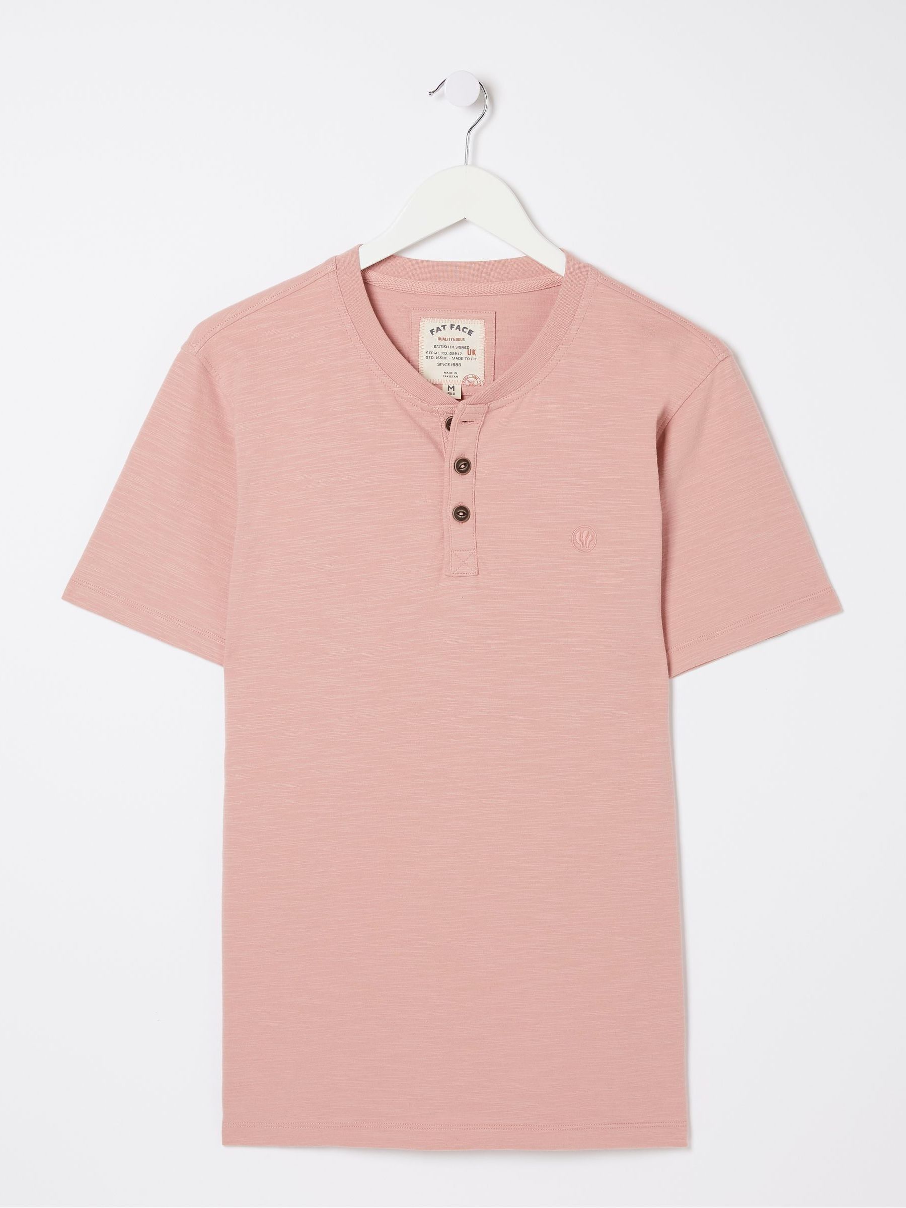 Pink Woodside Slub Henley T-Shirt - Image 4 of 4