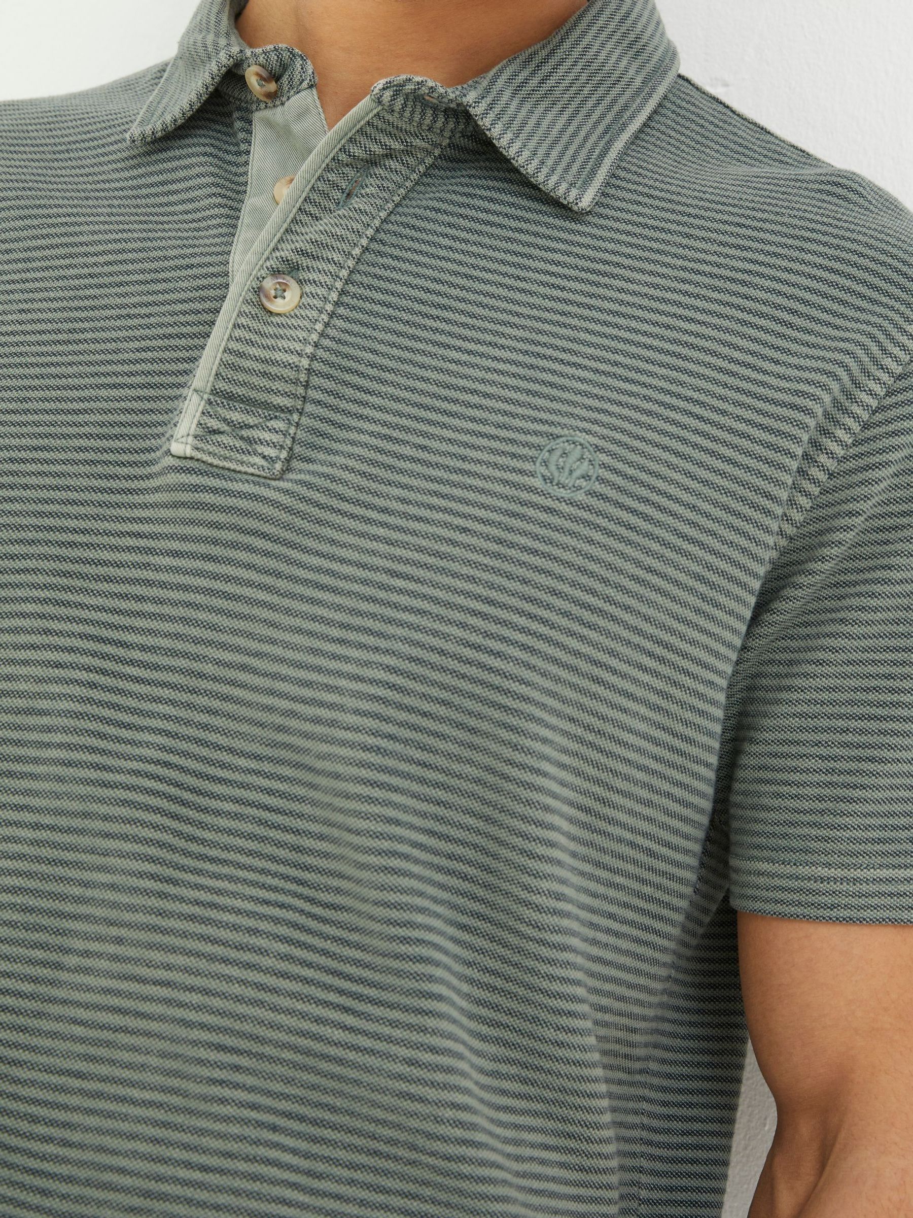 Fine Green Stripe Polo Shirt - Image 3 of 5