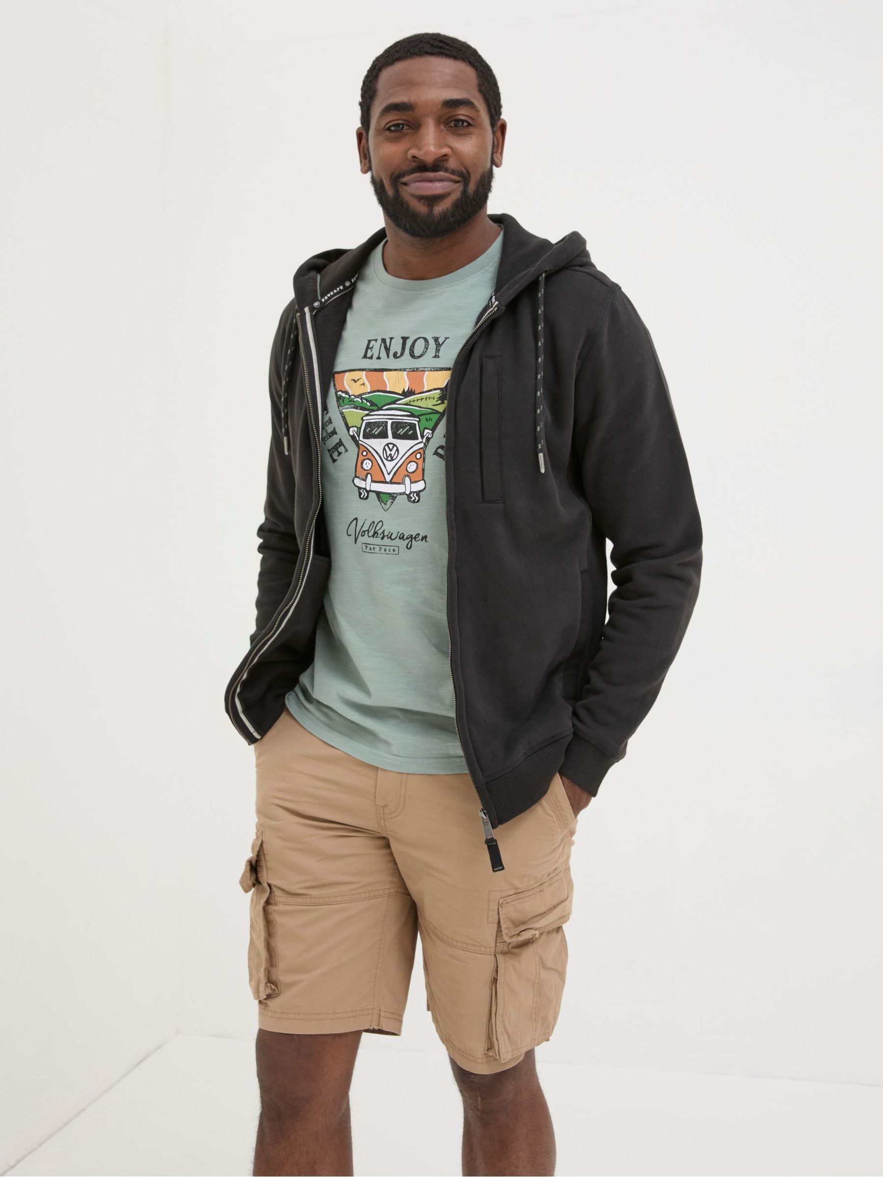 Brooke Black Zip Through Hoodie - Image 1 of 5