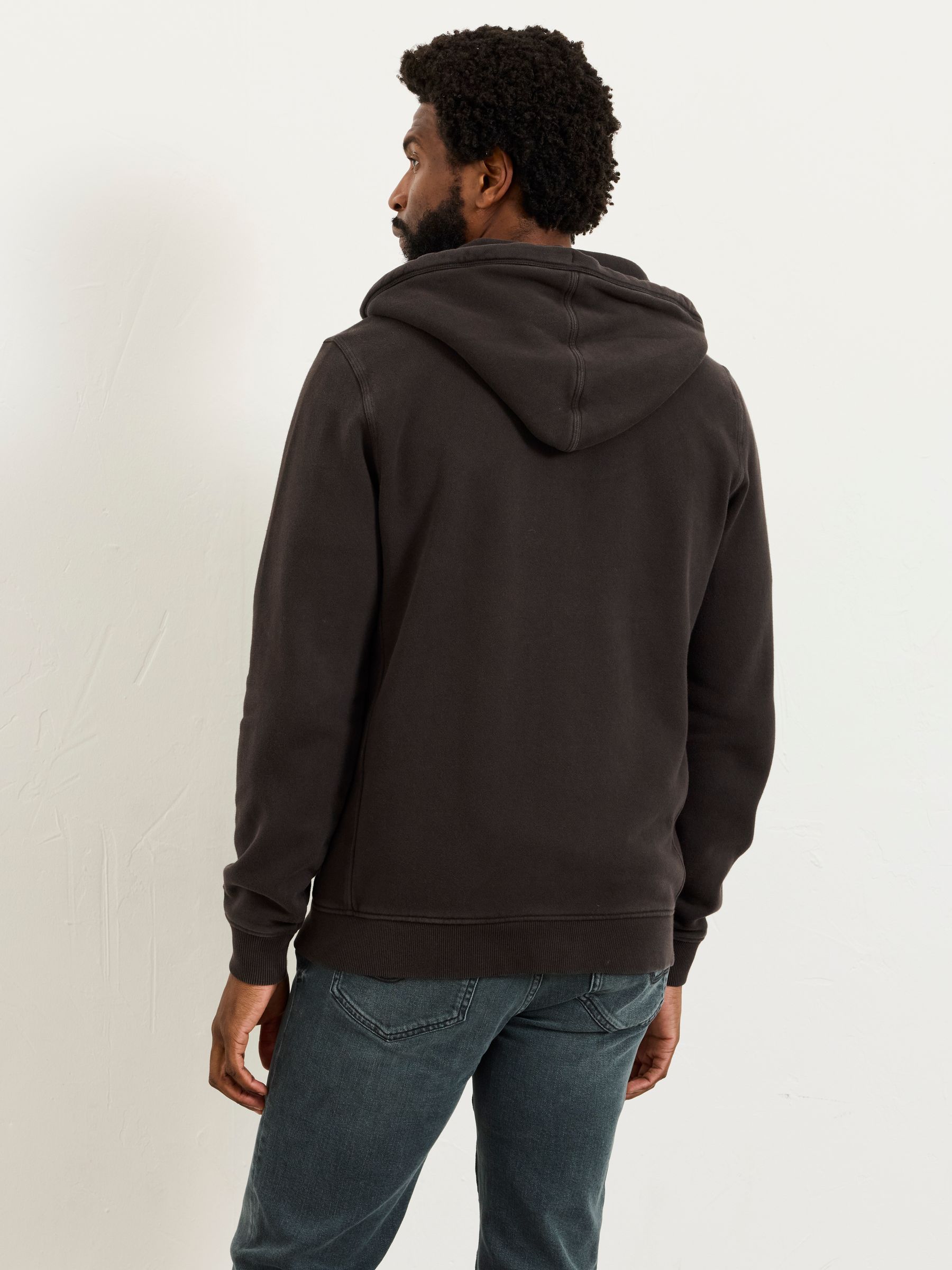 Brooke Black Zip Through Hoodie | FatFace