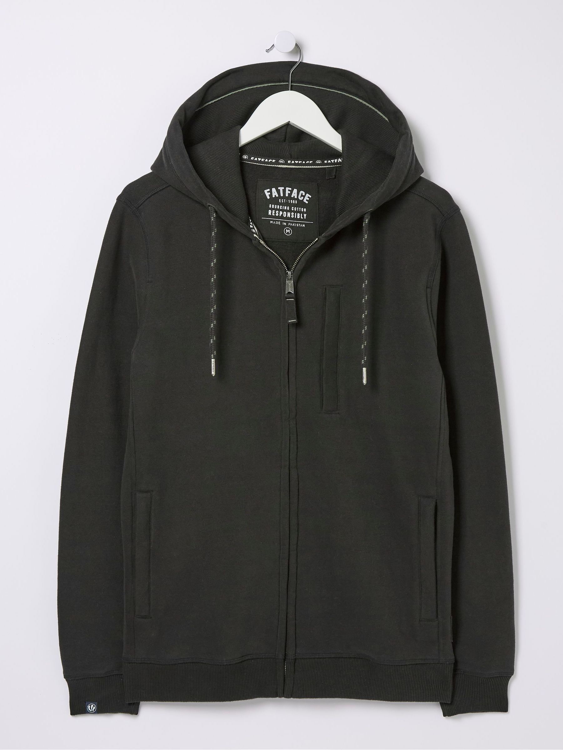Brooke Black Zip Through Hoodie - Image 5 of 5