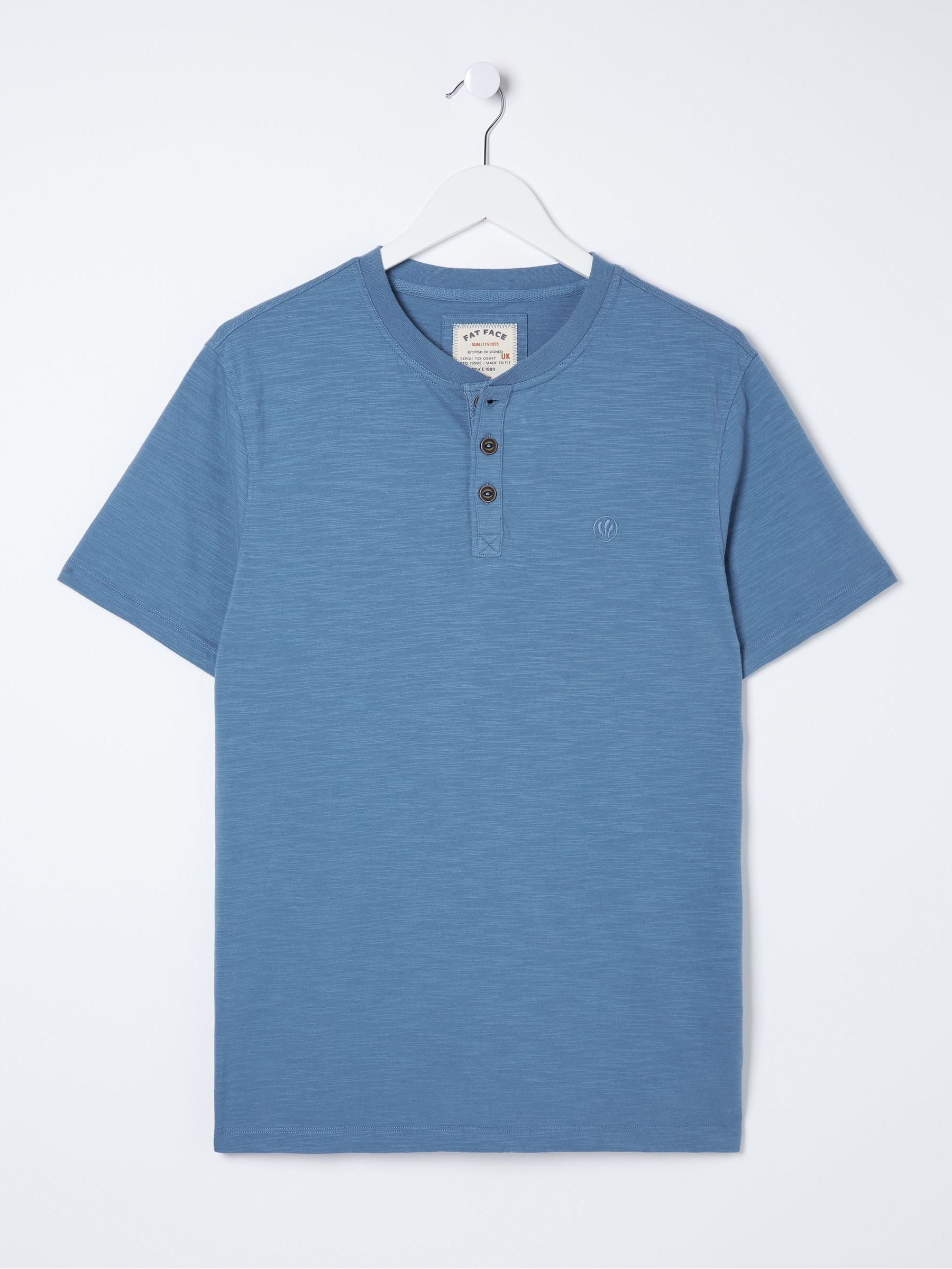 Blue Woodside Slub Henley - Image 5 of 5