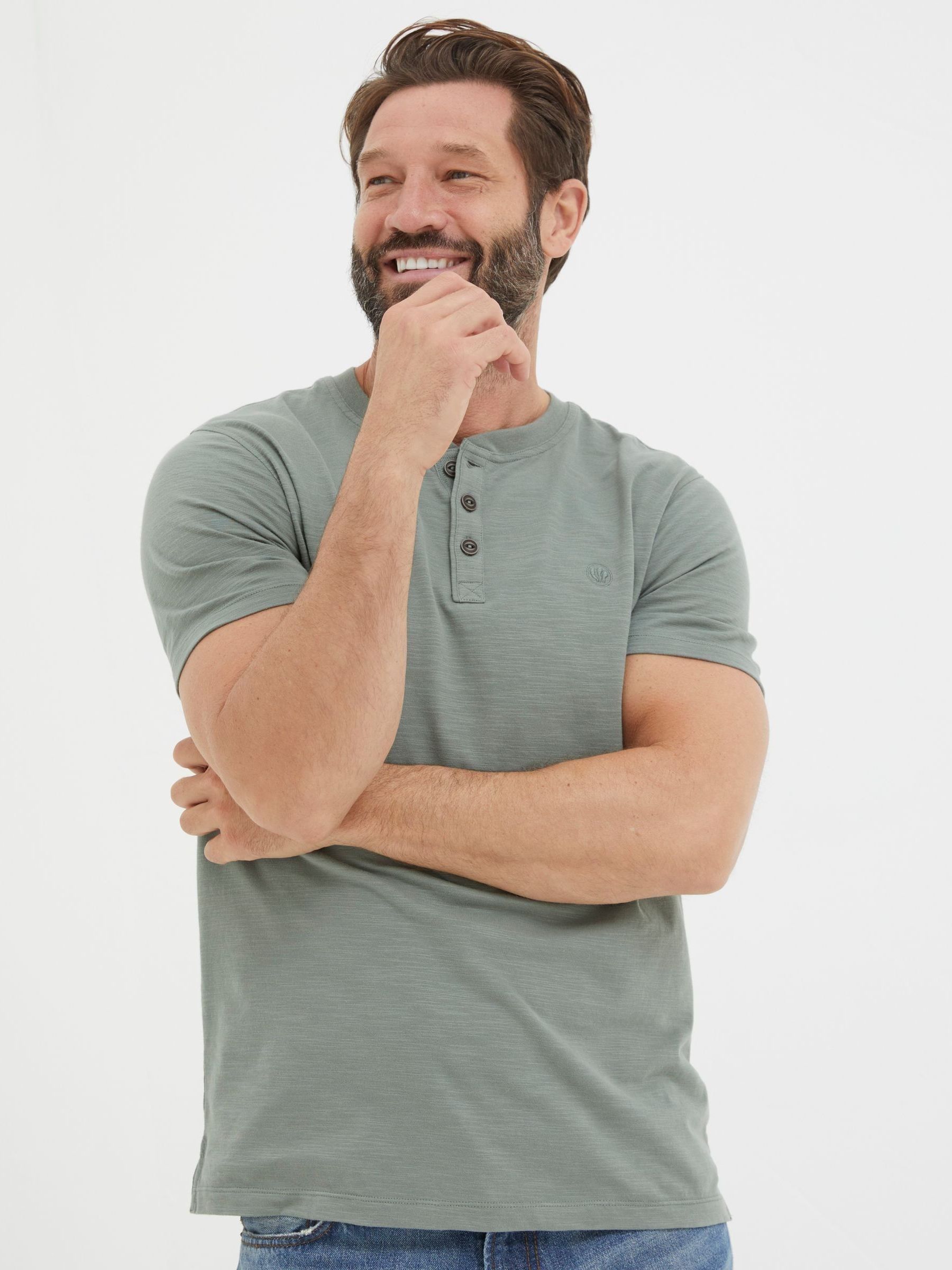 Green Woodside Slub Henley - Image 1 of 5