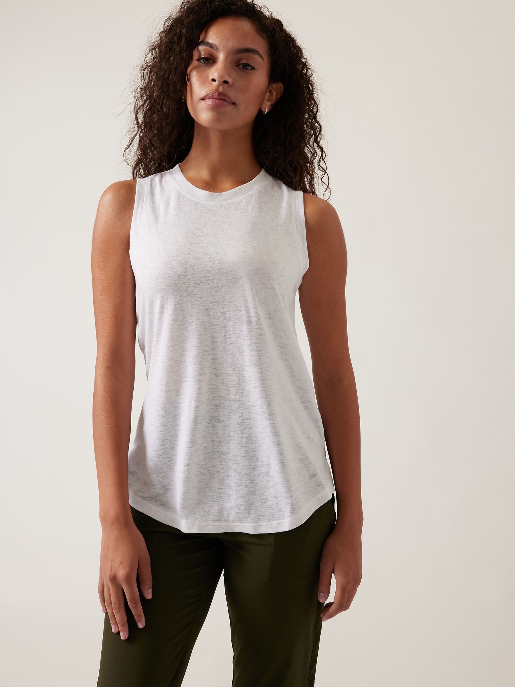 Athleta White Breezy Tank - Image 1 of 7