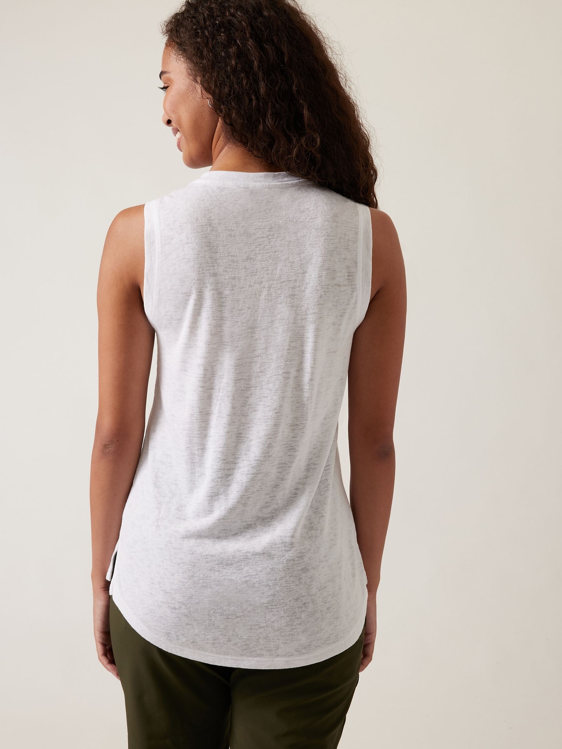 Athleta White Breezy Tank - Image 2 of 7
