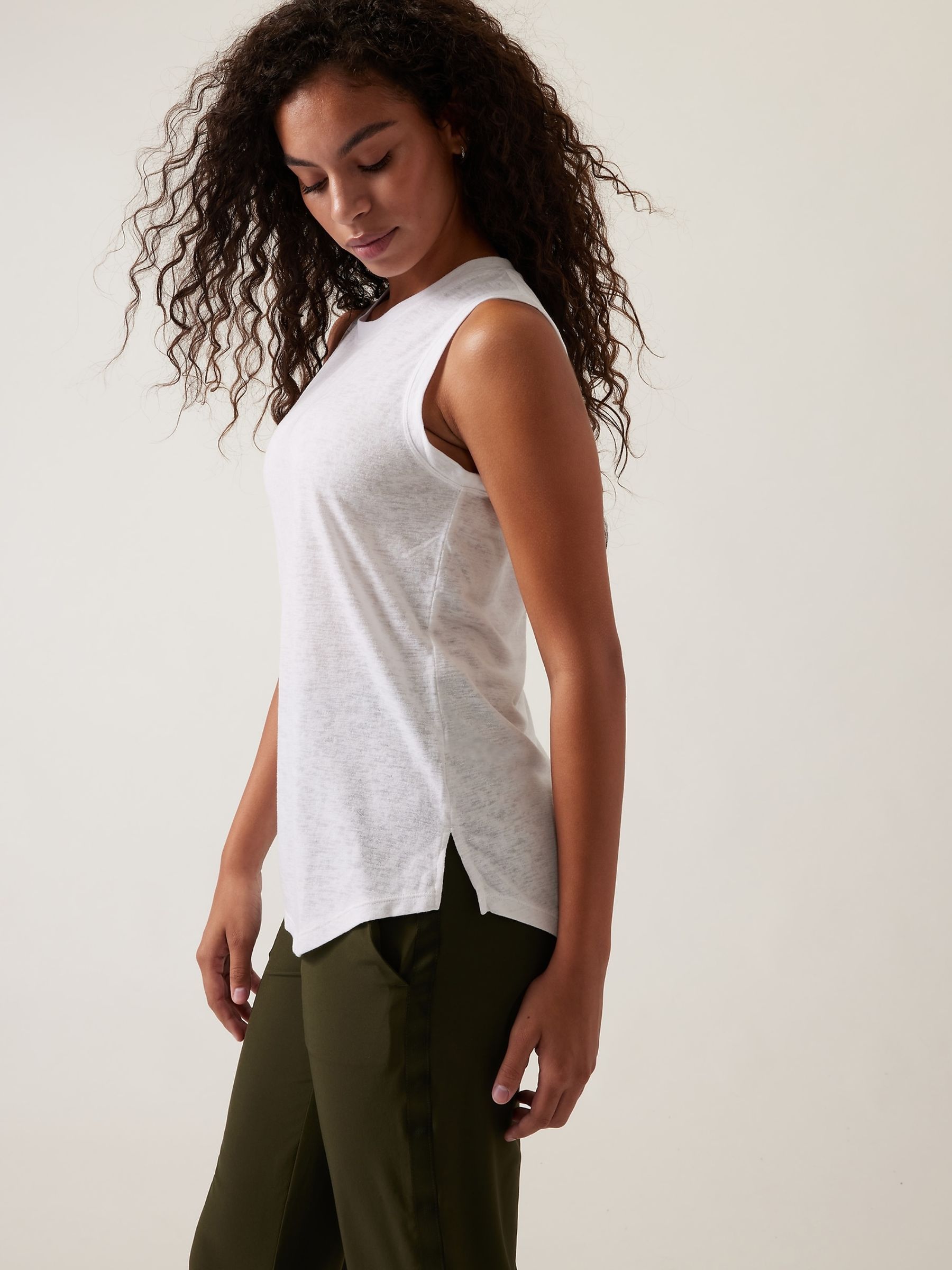 Athleta White Breezy Tank - Image 3 of 7