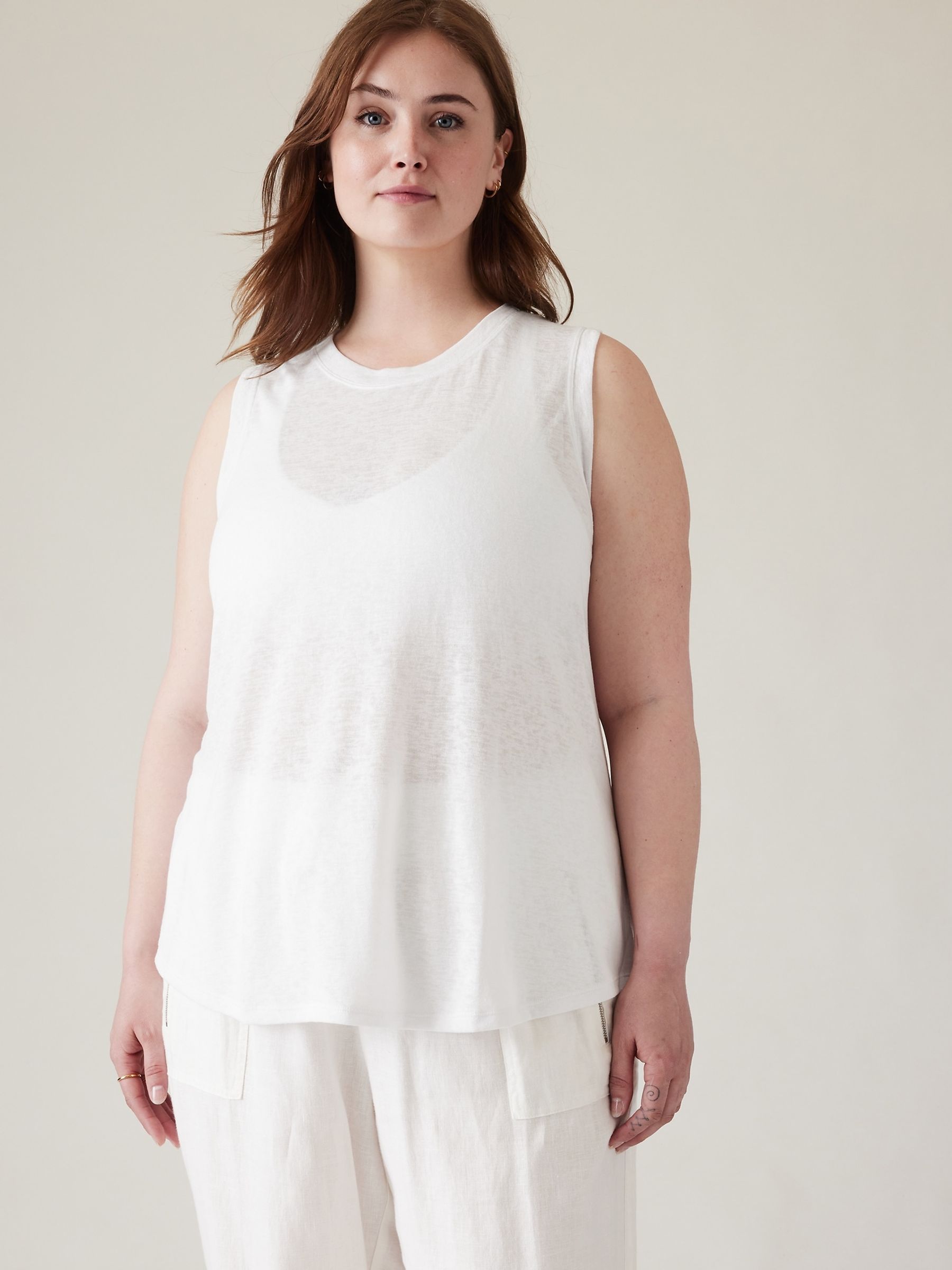 Athleta White Breezy Tank - Image 4 of 7