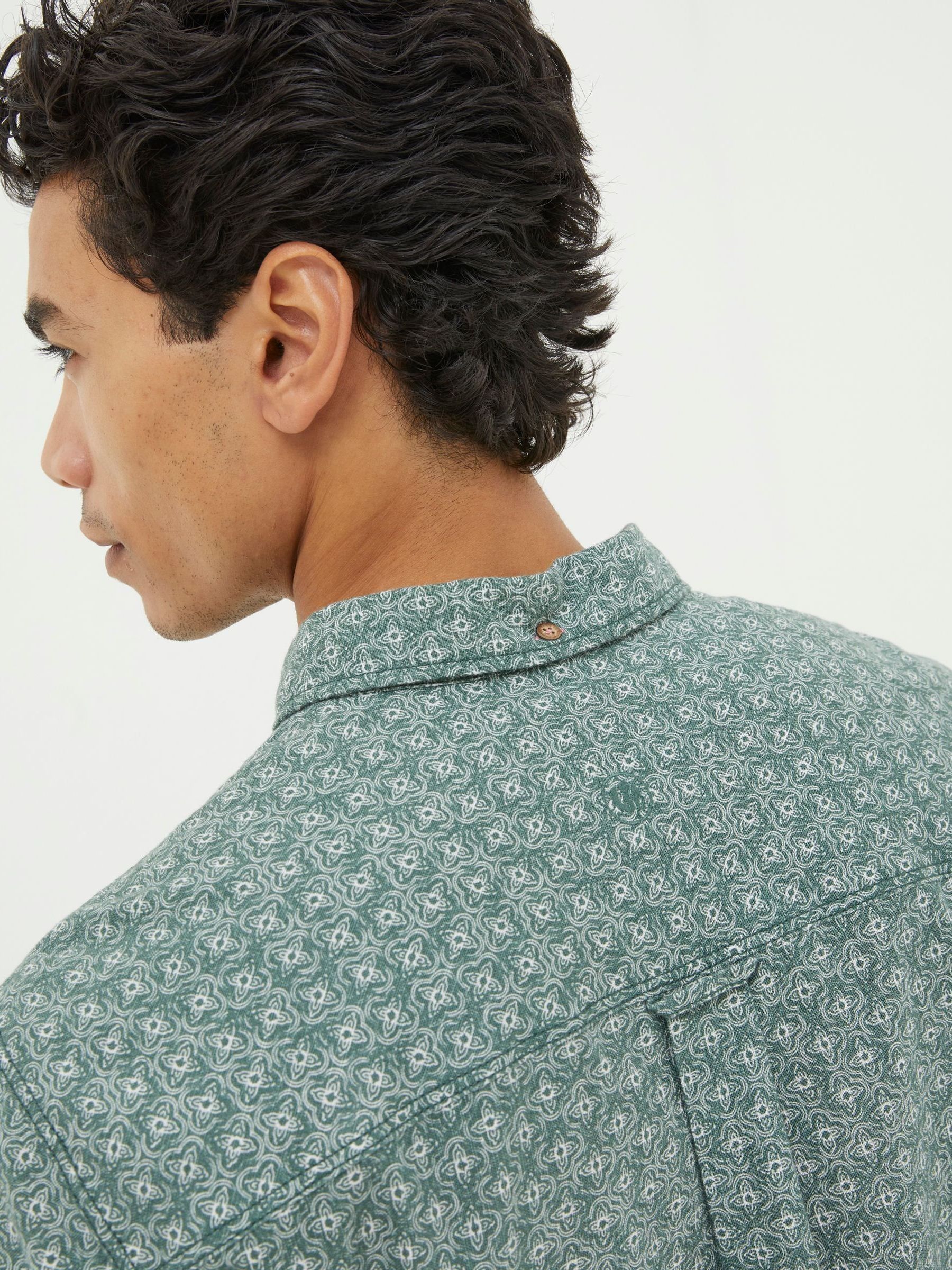 Geo Green Print Shirt - Image 4 of 6