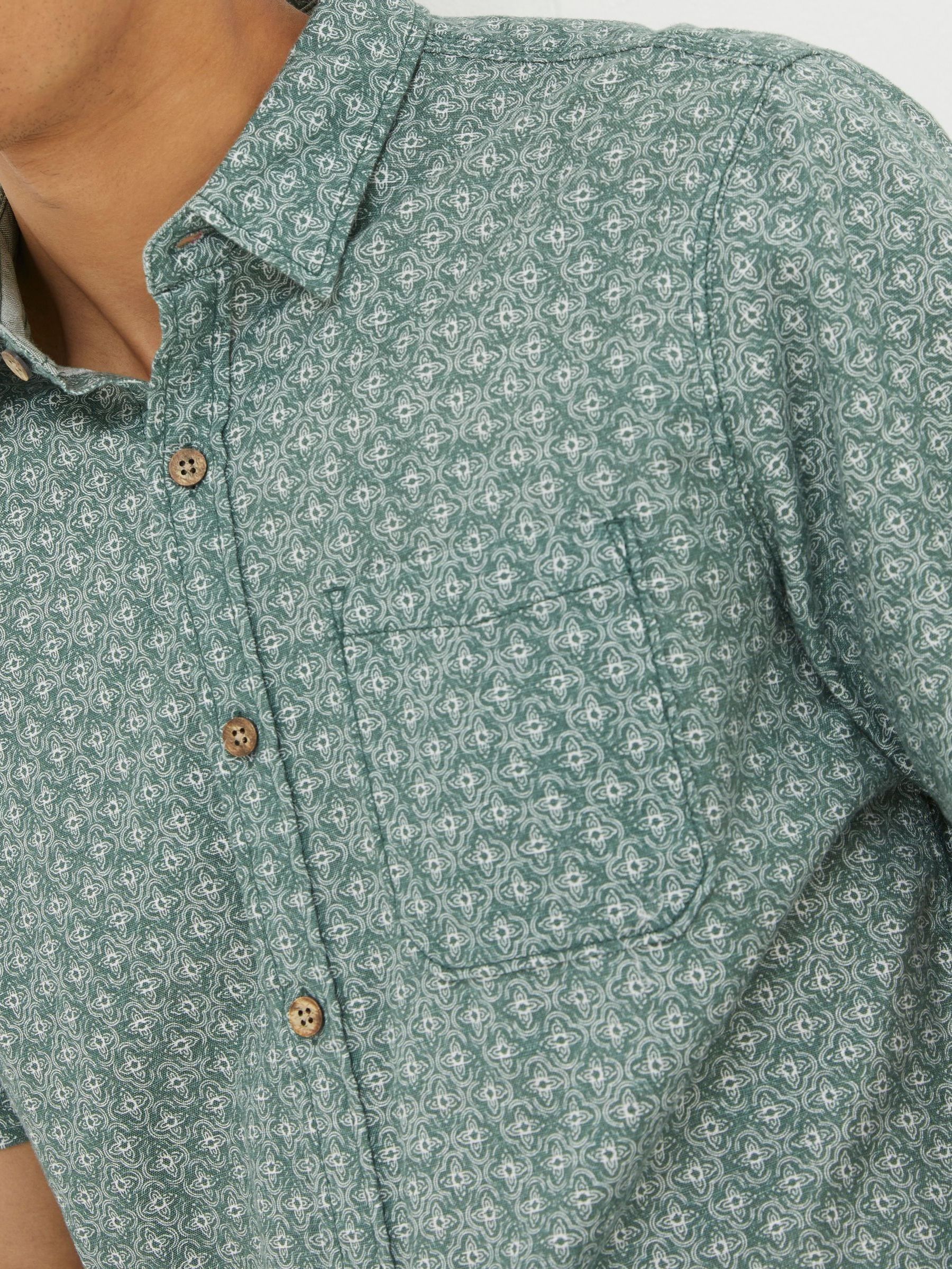 Geo Green Print Shirt - Image 5 of 6