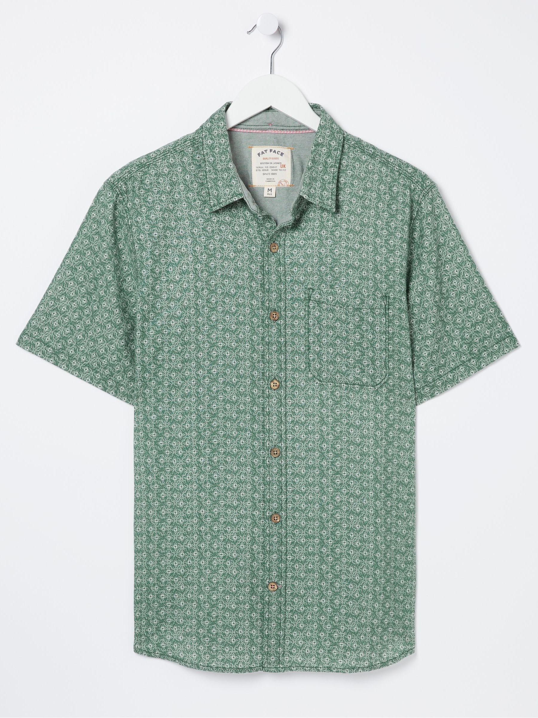 Geo Green Print Shirt - Image 6 of 6