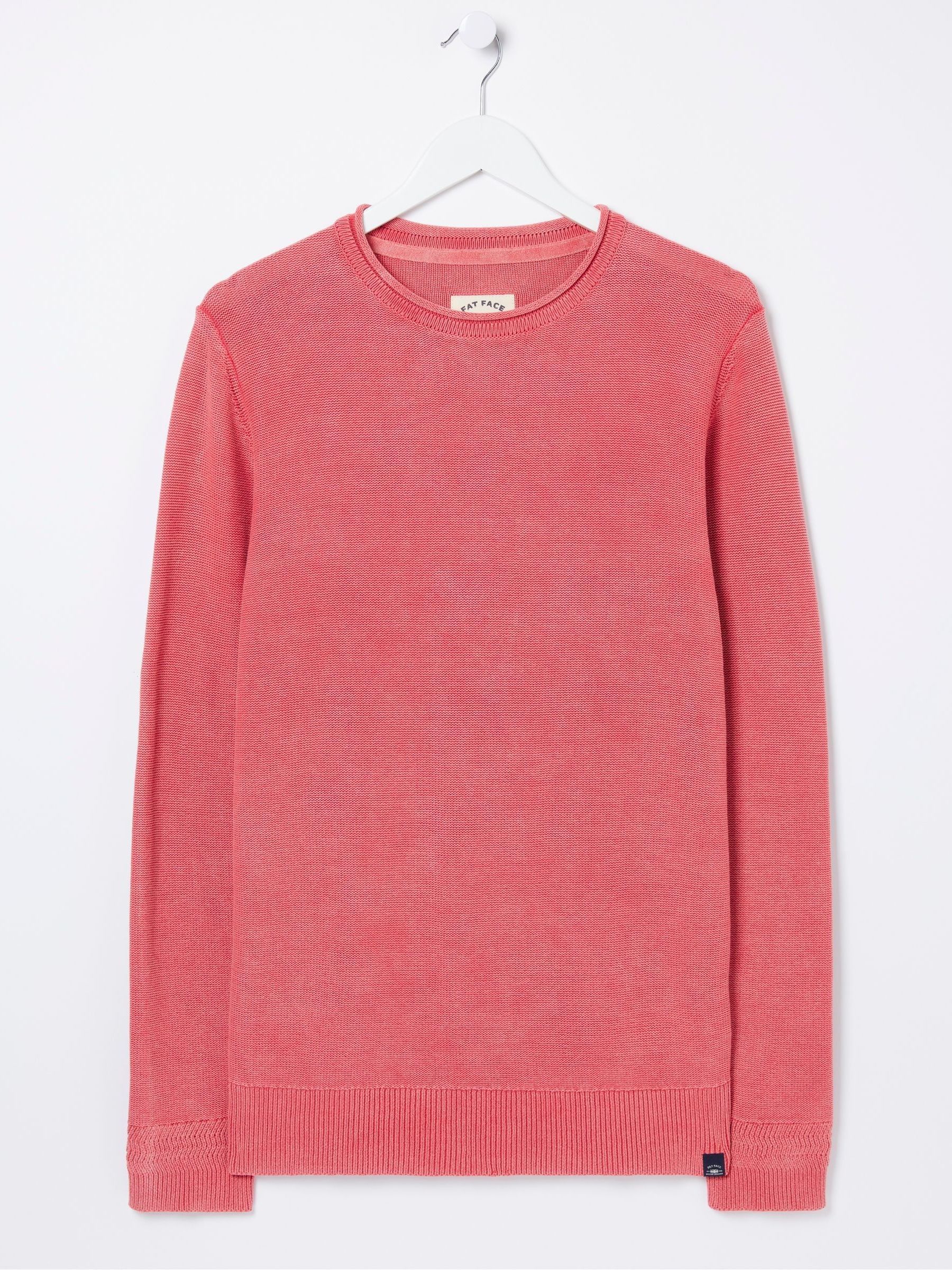 Berwick Red Washed Crew Jumper - Image 4 of 4