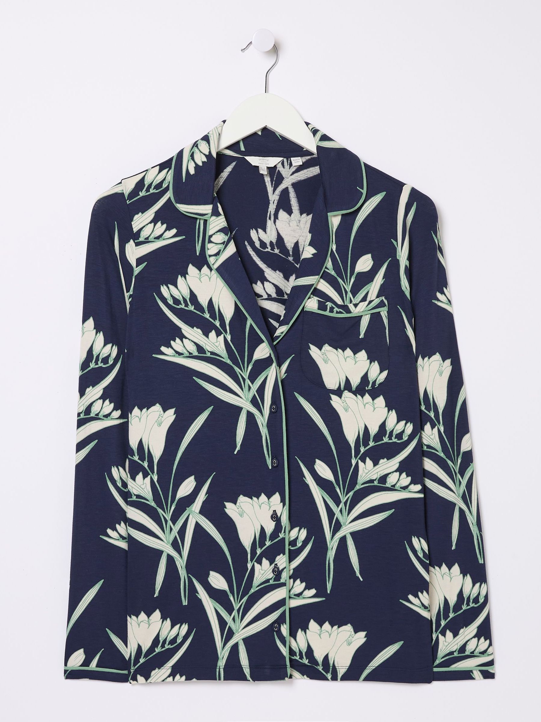 Blue Spring Blooms Jersey Pyjama Nightshirt - Image 4 of 4