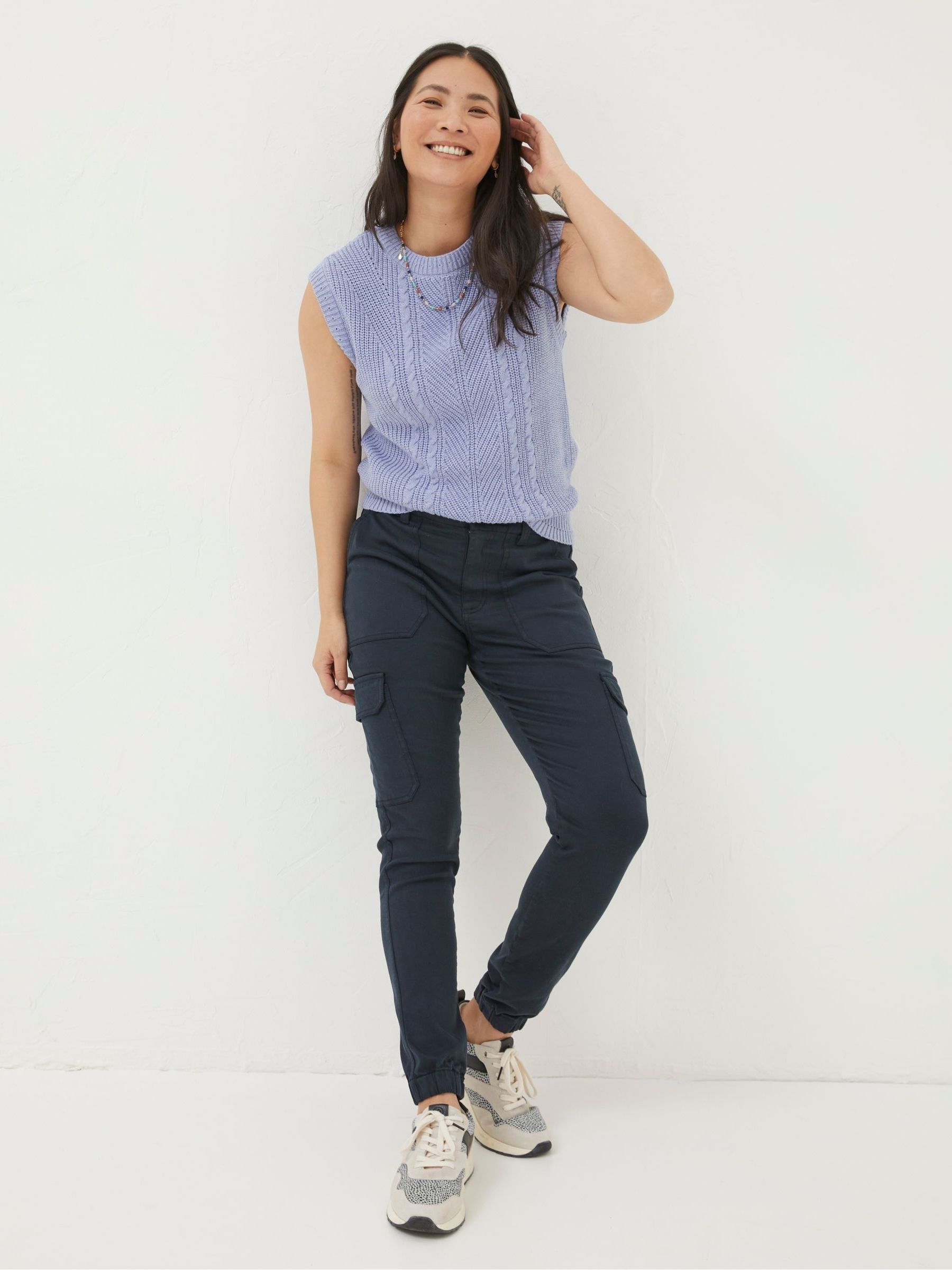 Navy Cargo Trousers - Image 1 of 5