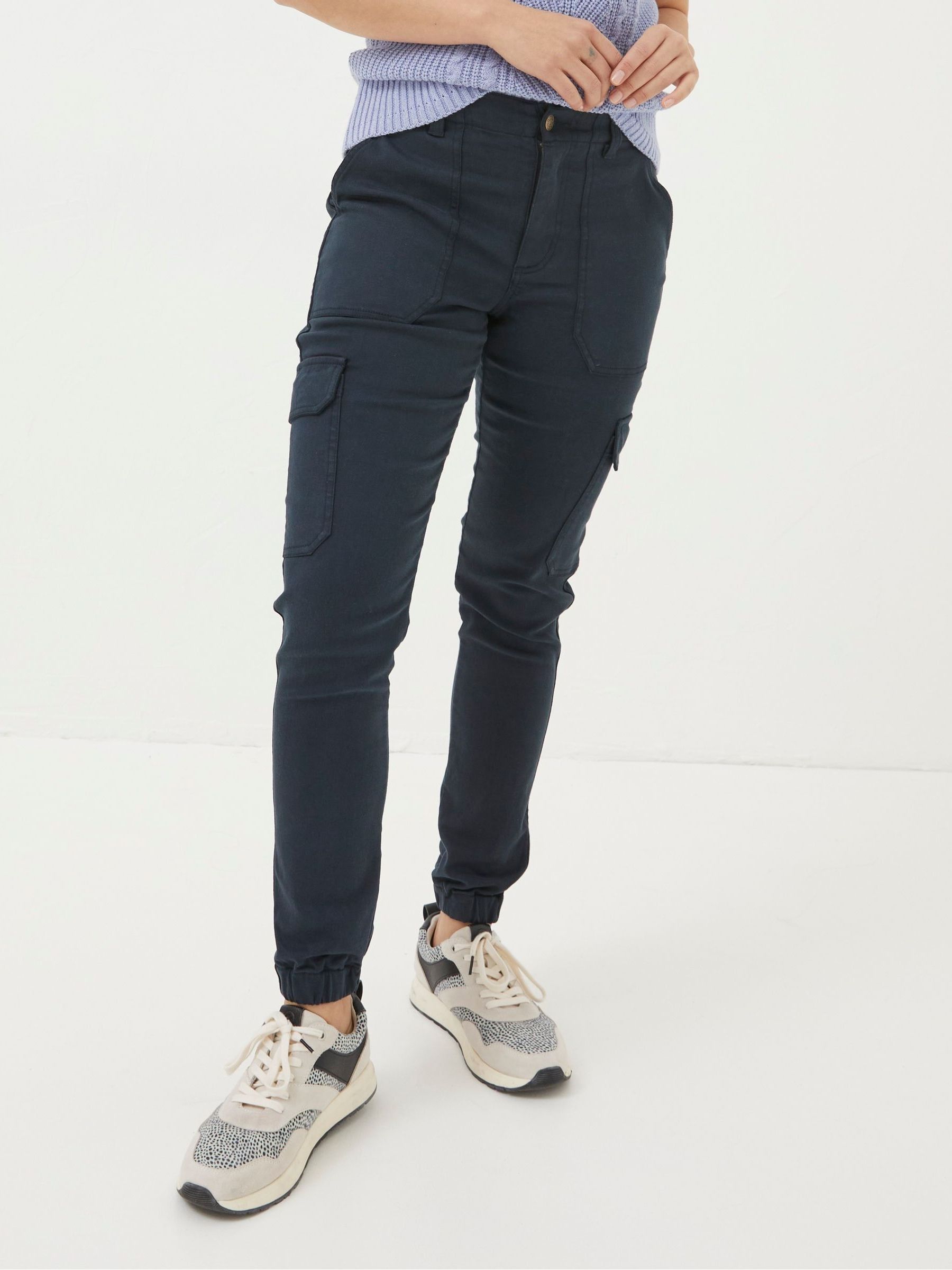 Navy Cargo Trousers - Image 3 of 5