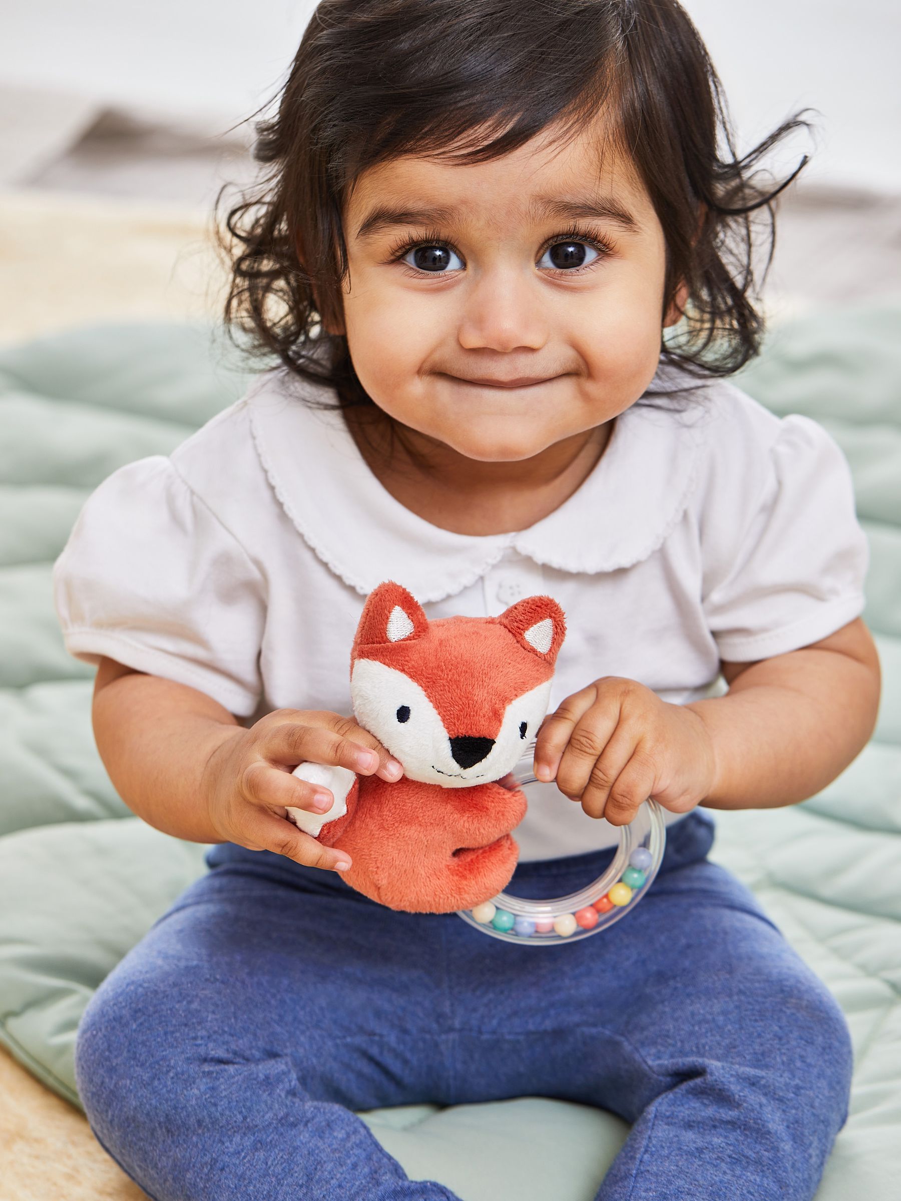 Fox Bead Ring Rattle JoJo Maman Bébé - Main Image