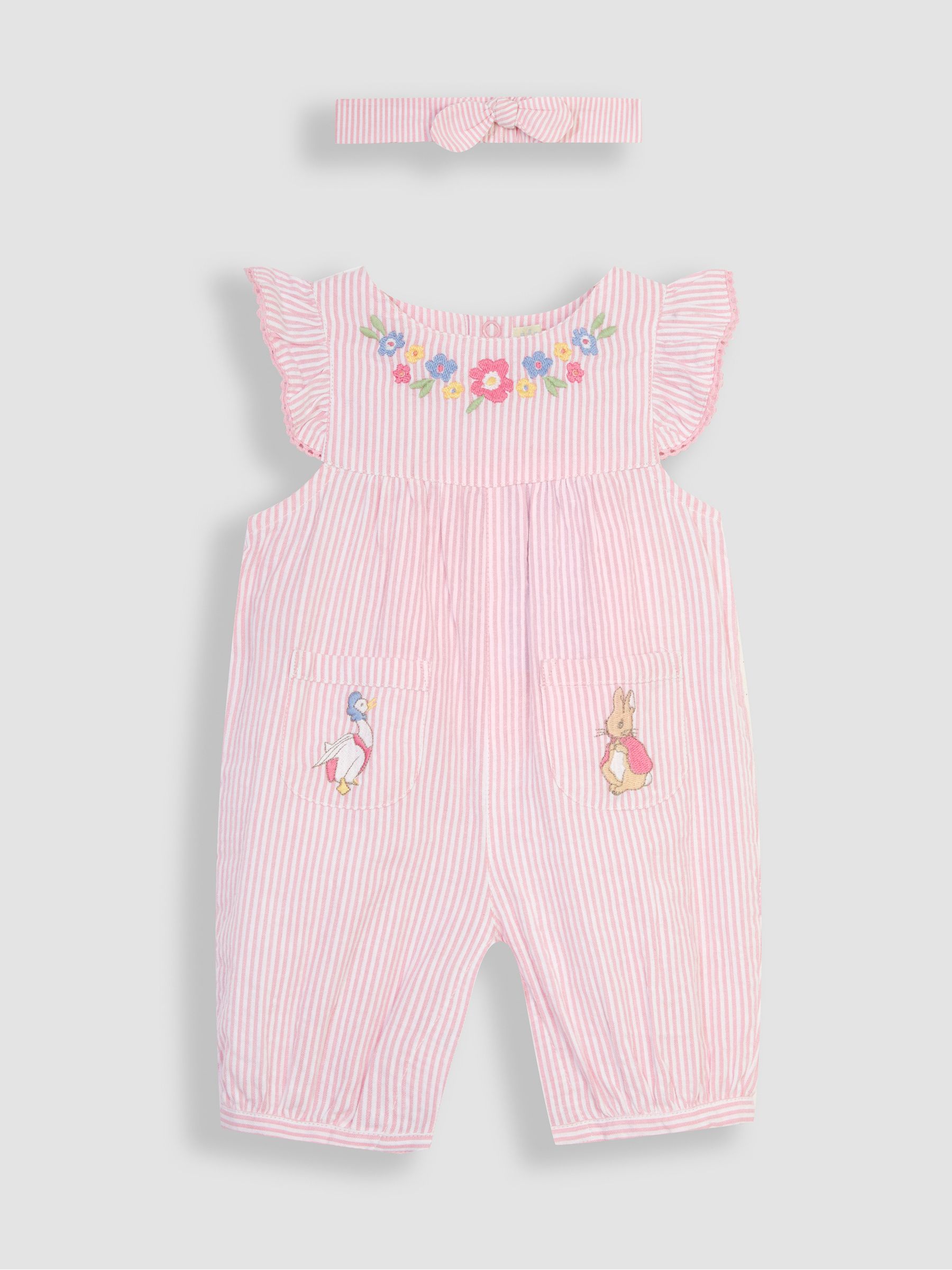 2-Piece Peter Rabbit Pretty Sunsuit & Headband Set in Pink - Image 3 of 7