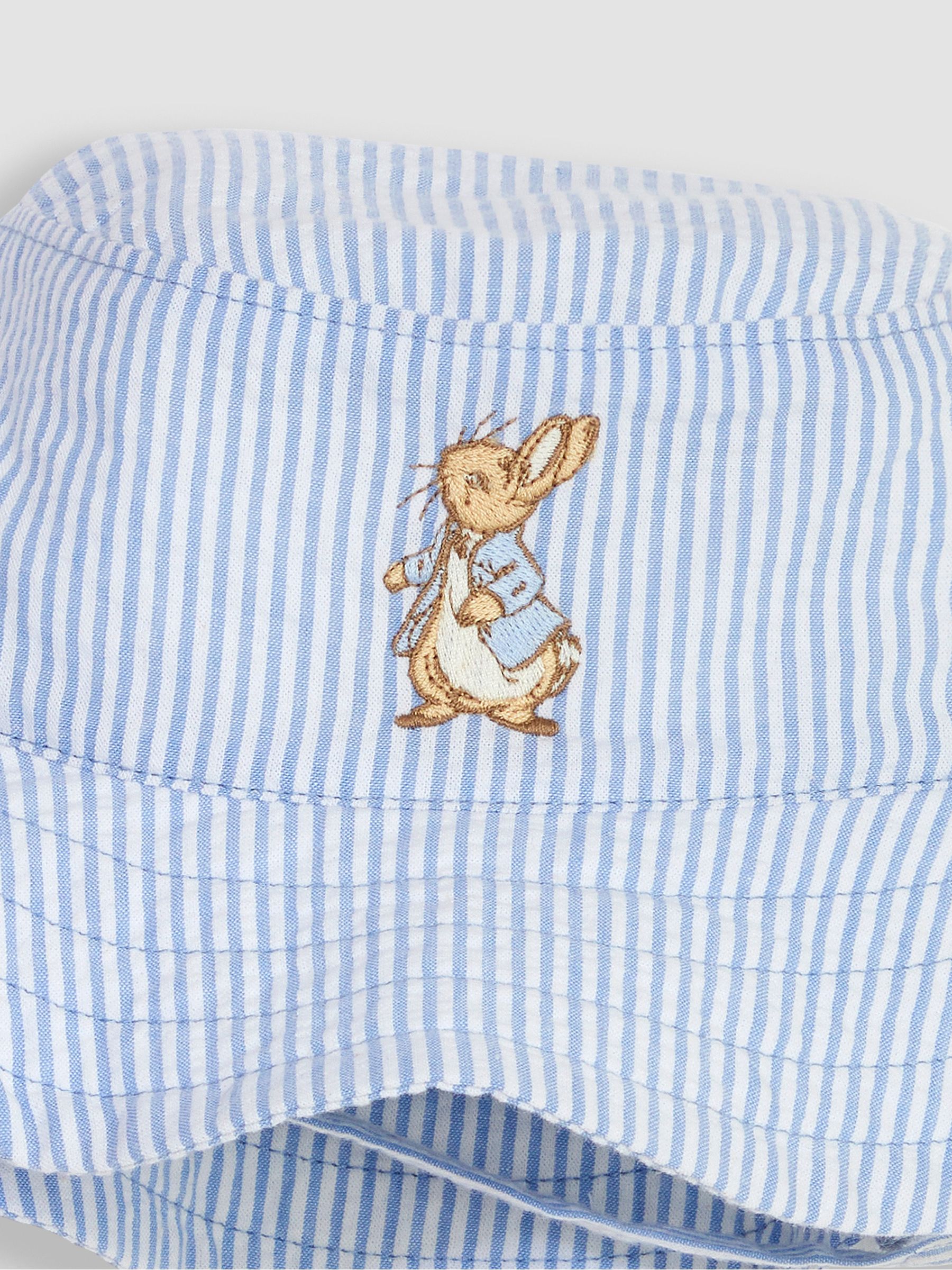 Peter Rabbit Embroidered Sun Hat in Blue - Image 3 of 3