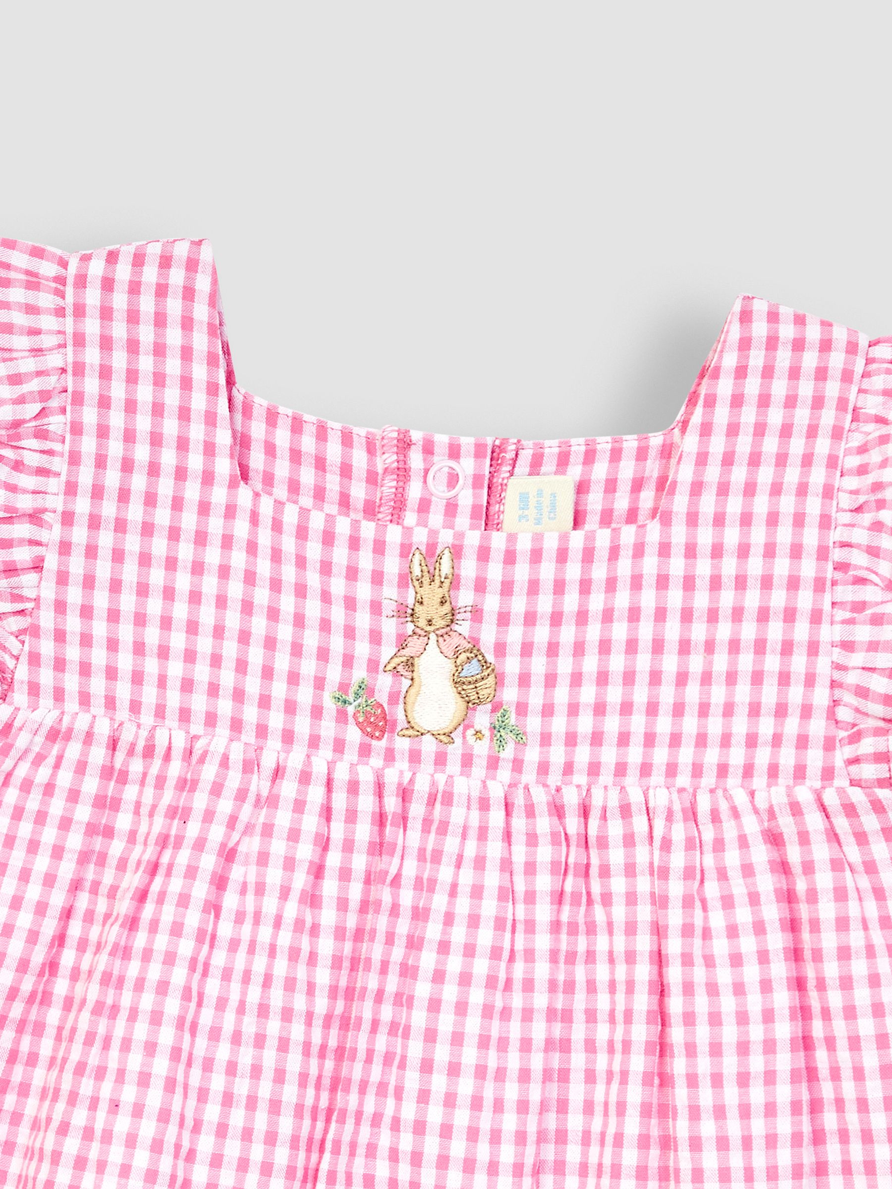 Pink Peter Rabbit Embroidered Summer Dress And Hat Set 2-Piece - Image 10 of 10