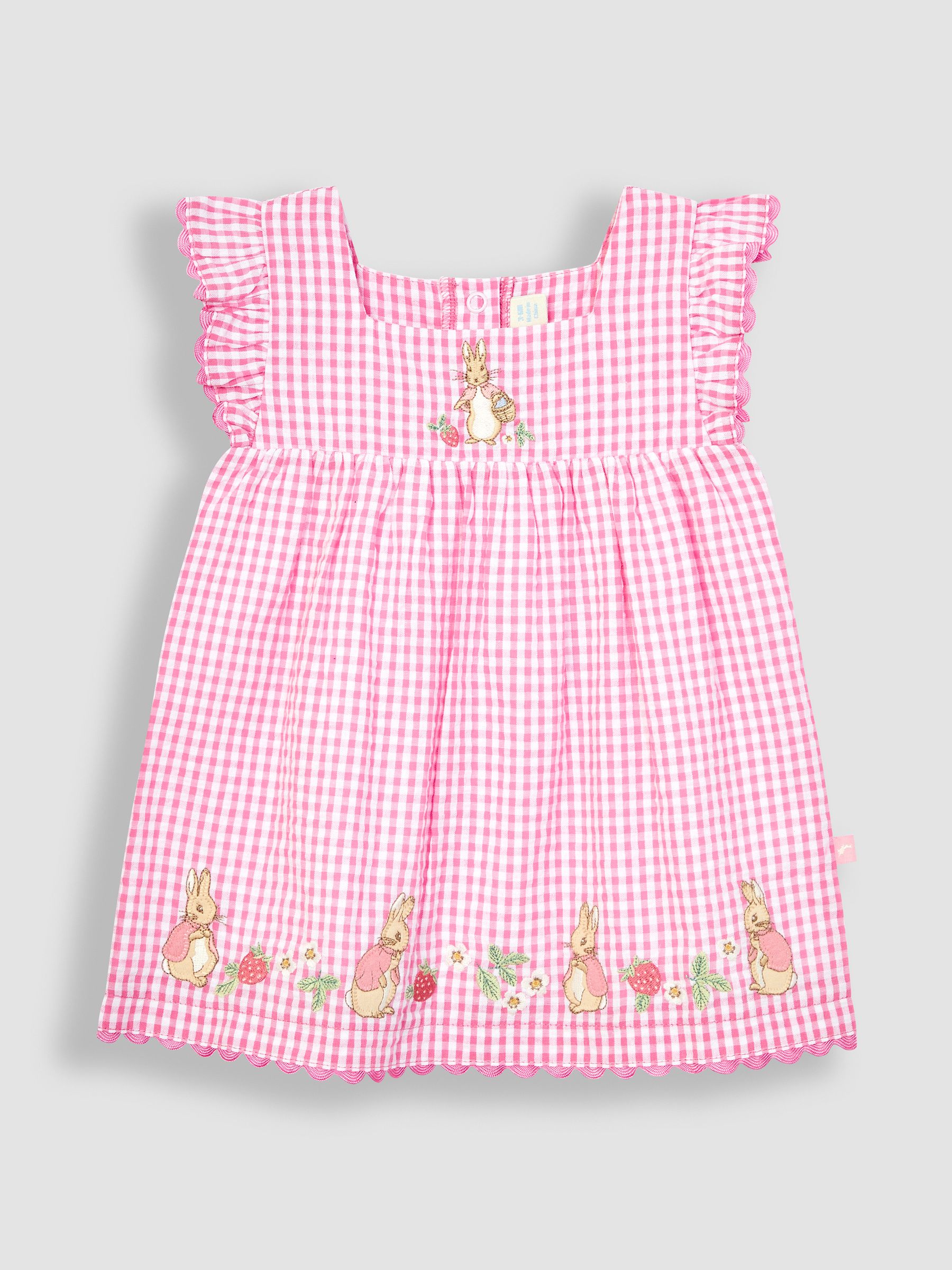 Pink Peter Rabbit Embroidered Summer Dress And Hat Set 2-Piece - Image 7 of 10