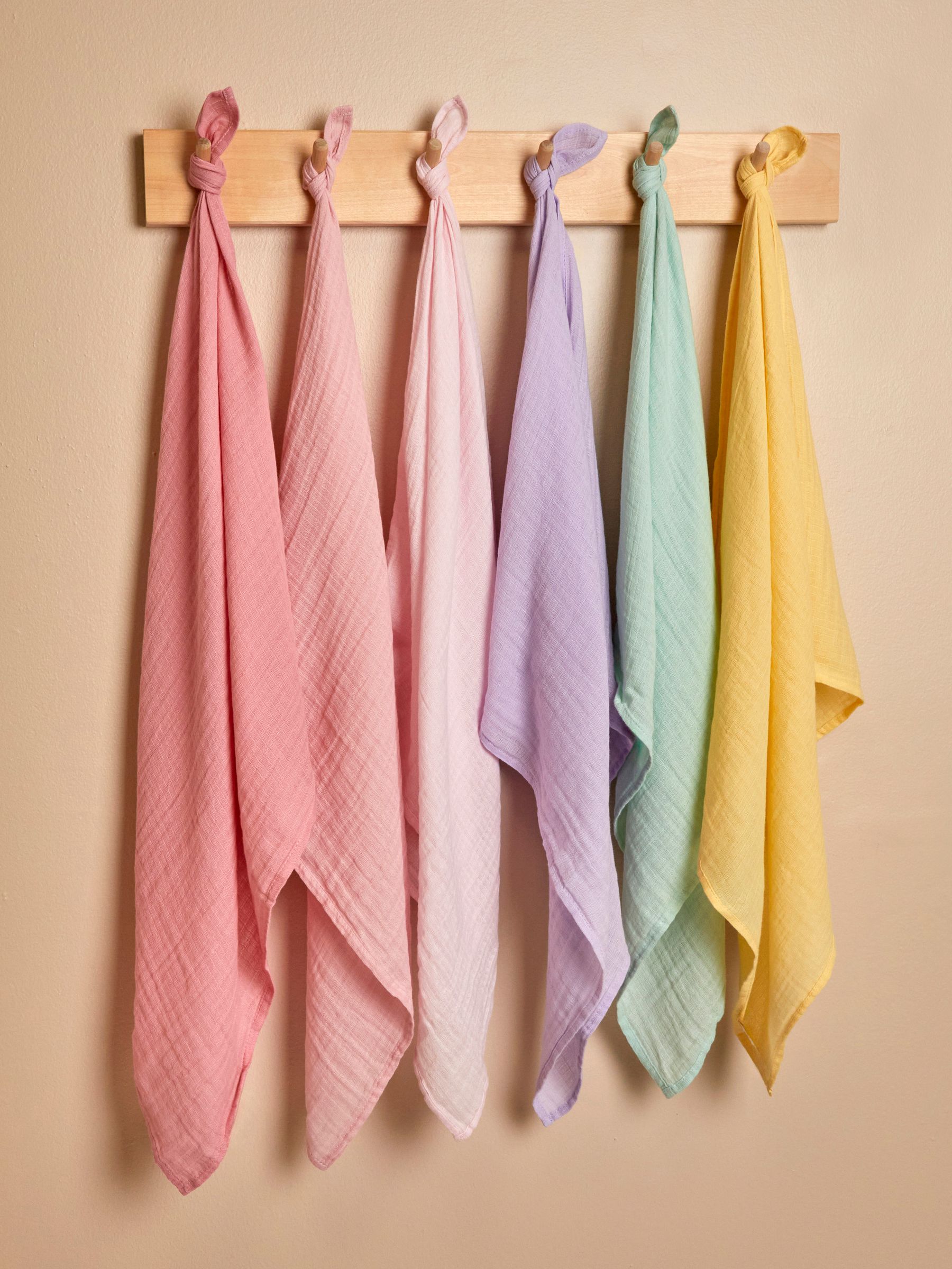 Pastel Multi 6-Pack Muslins - Image 1 of 4