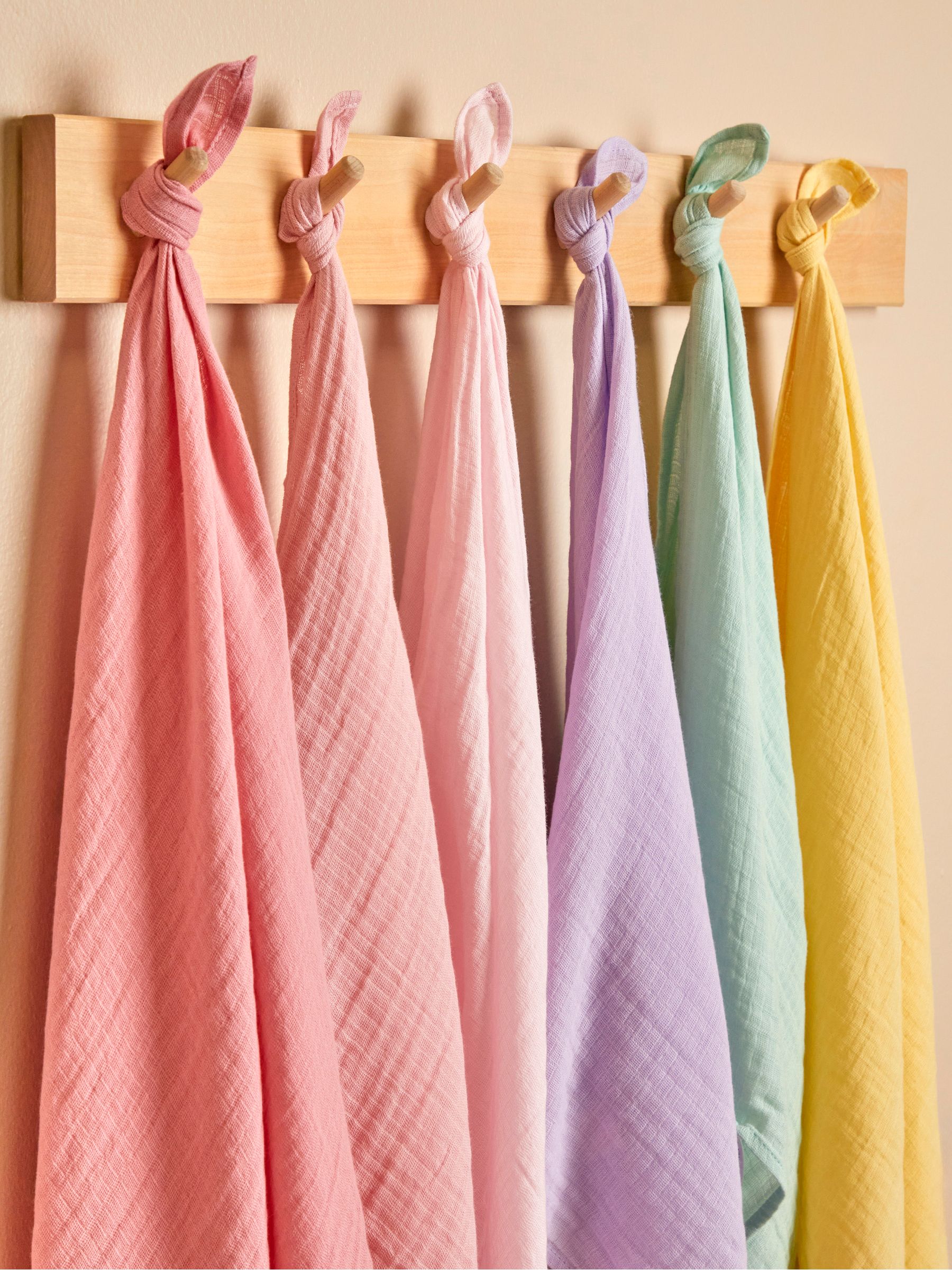 Pastel Multi 6-Pack Muslins - Image 2 of 4