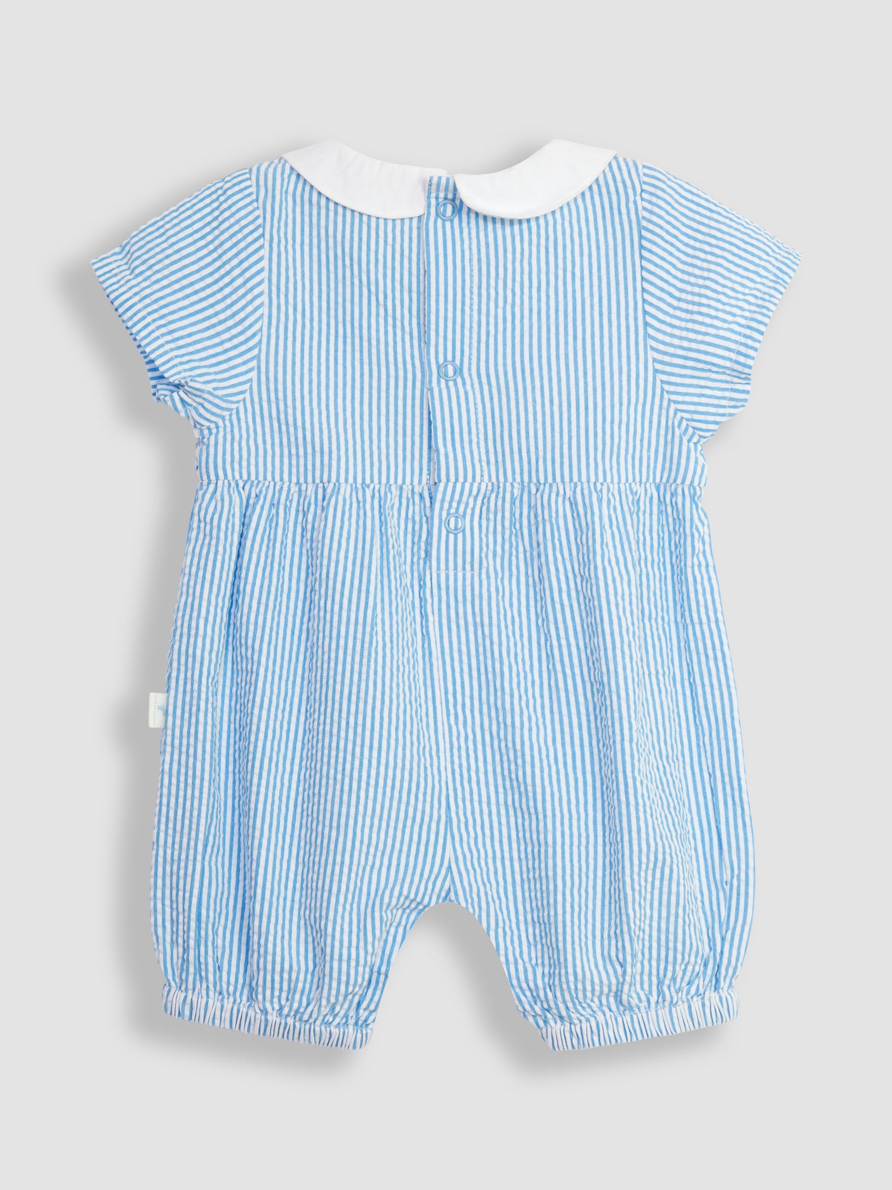 Peter Rabbit Embroidered Smocked Romper in Blue - Image 3 of 4