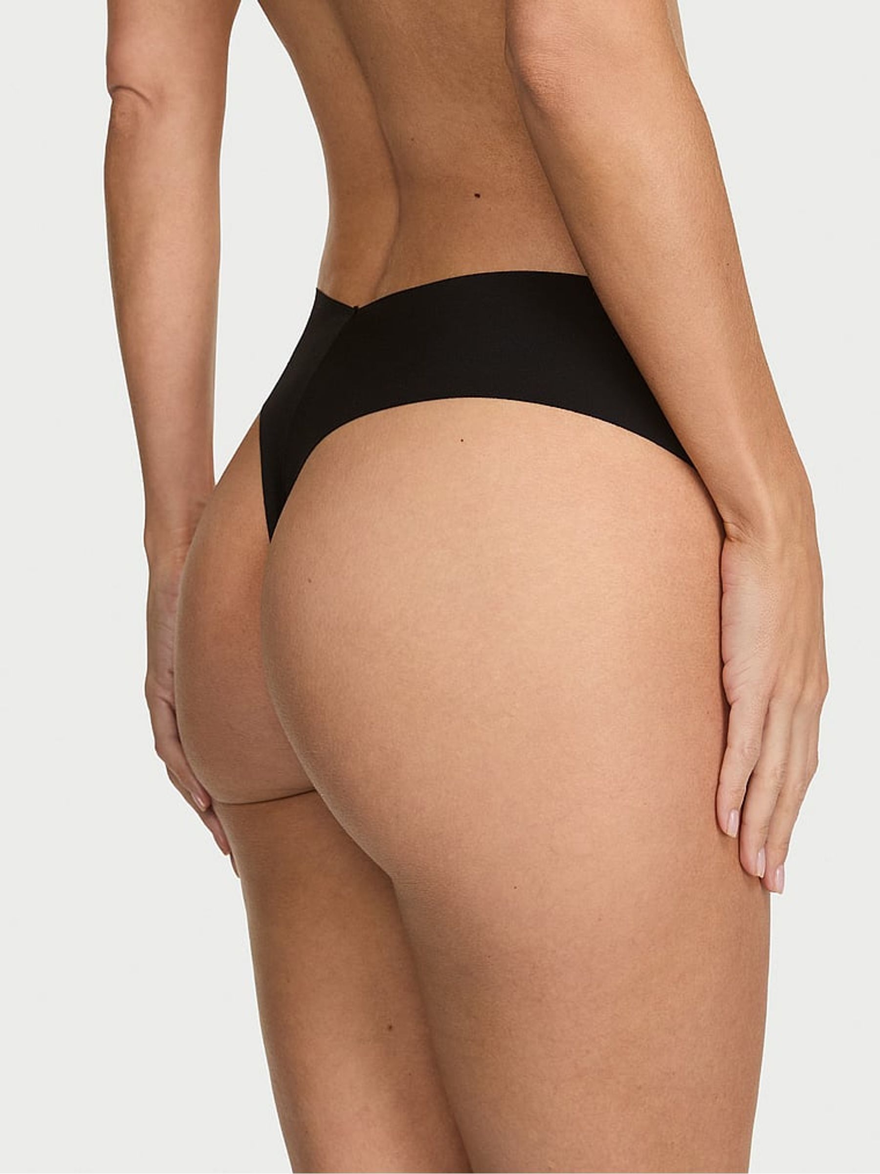 Black Thong Mid-Rise Knickers - Image 3 of 3