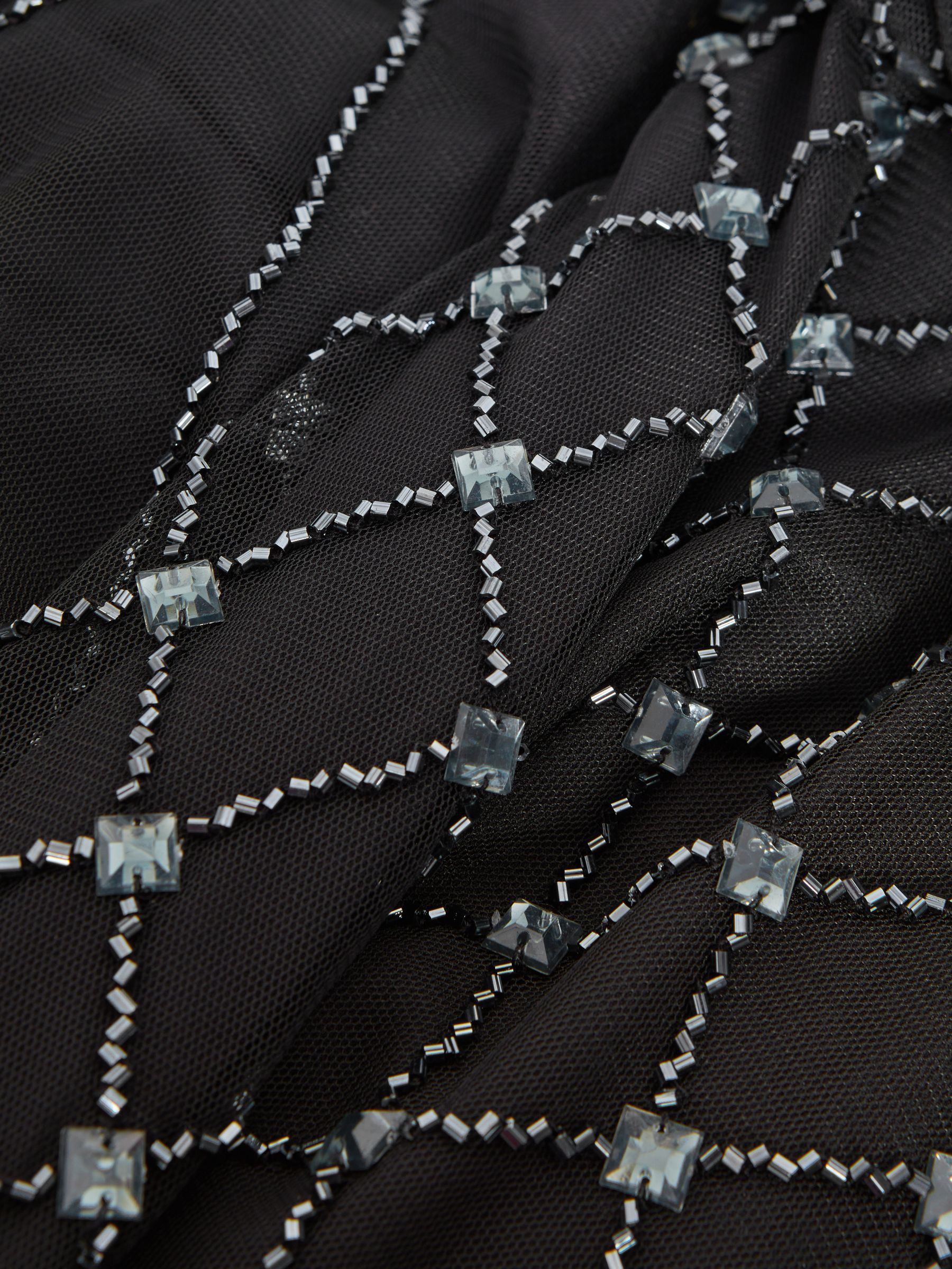 Raishma Embellished Cross-Strap Maxi Dress in Black/Gunmetal - Image 6 of 6