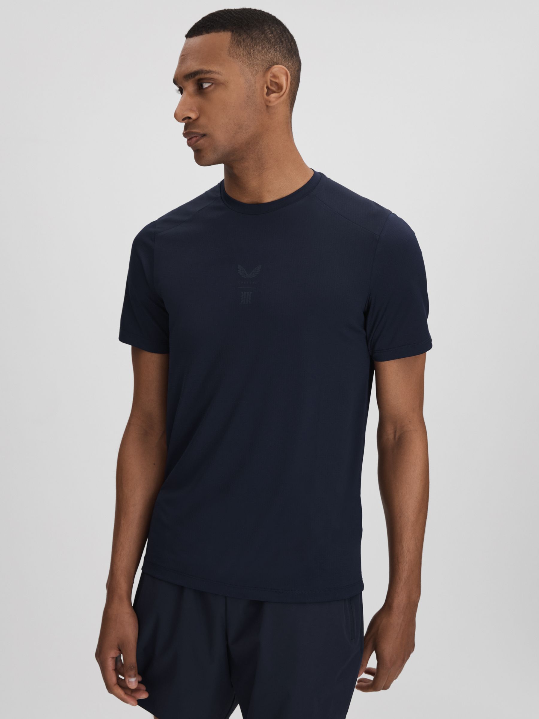 Castore Performance Crew Neck T-Shirt in Midnight Navy - Image 1 of 7